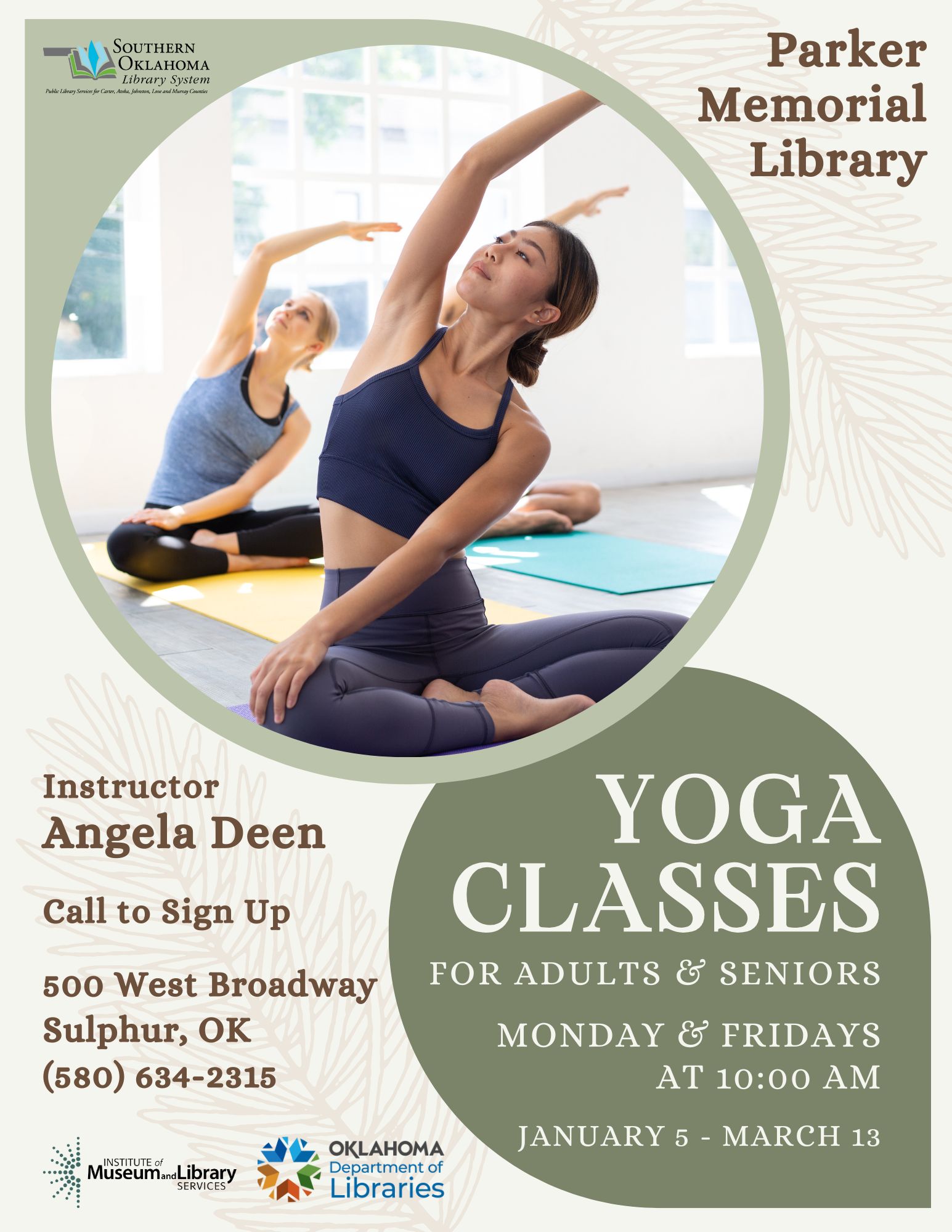 Updated Yoga Classes PML Flyer 2026