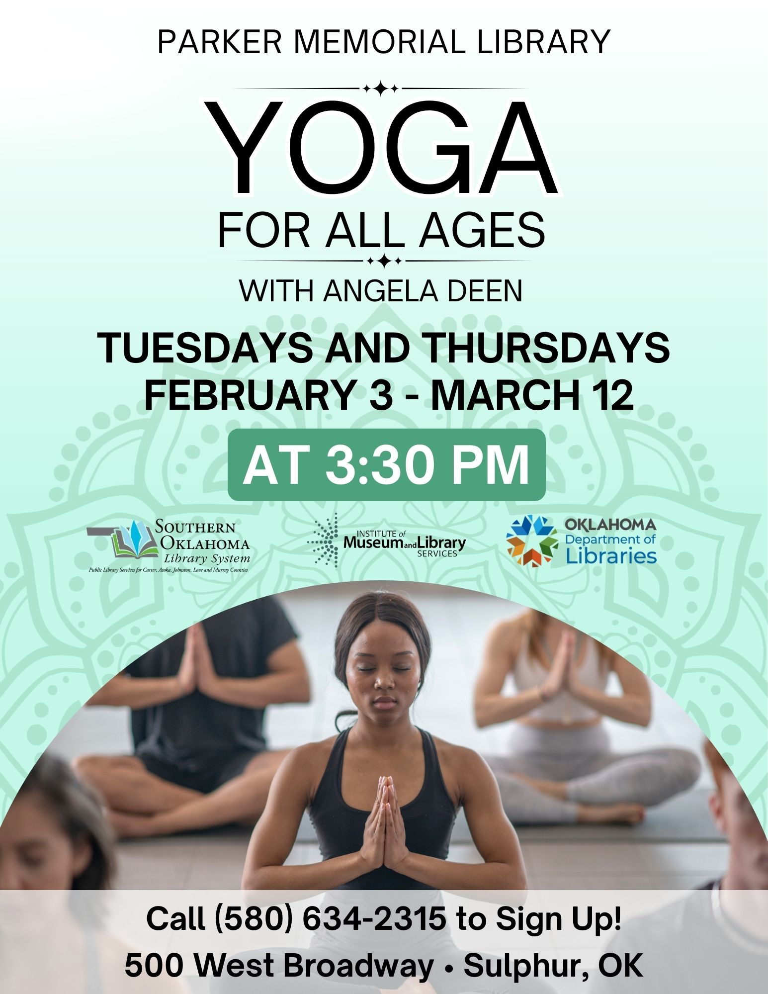 Yoga For All Ages PML 2026 PR Flyer