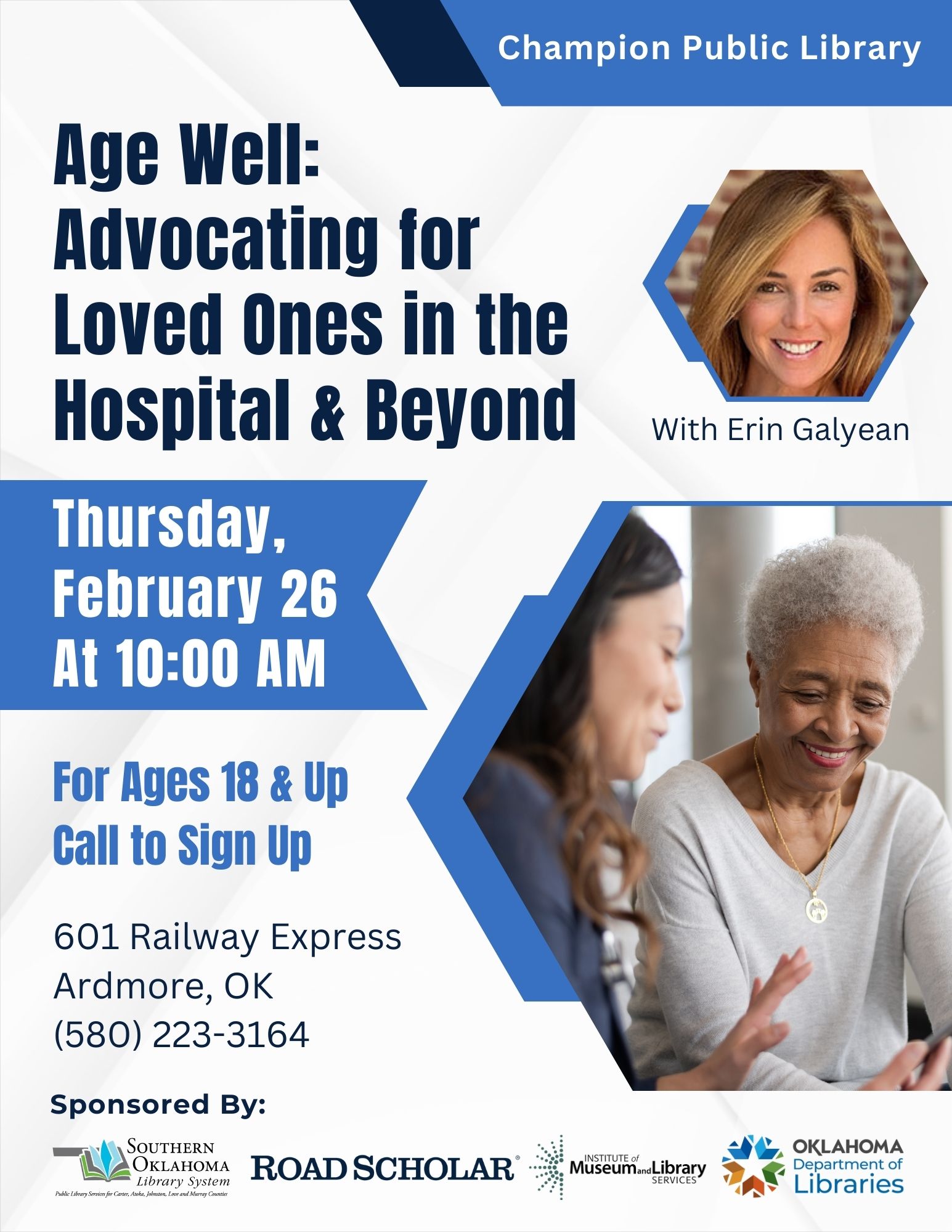 Age Well Advocating for Loved Ones CPL Flyer 2026