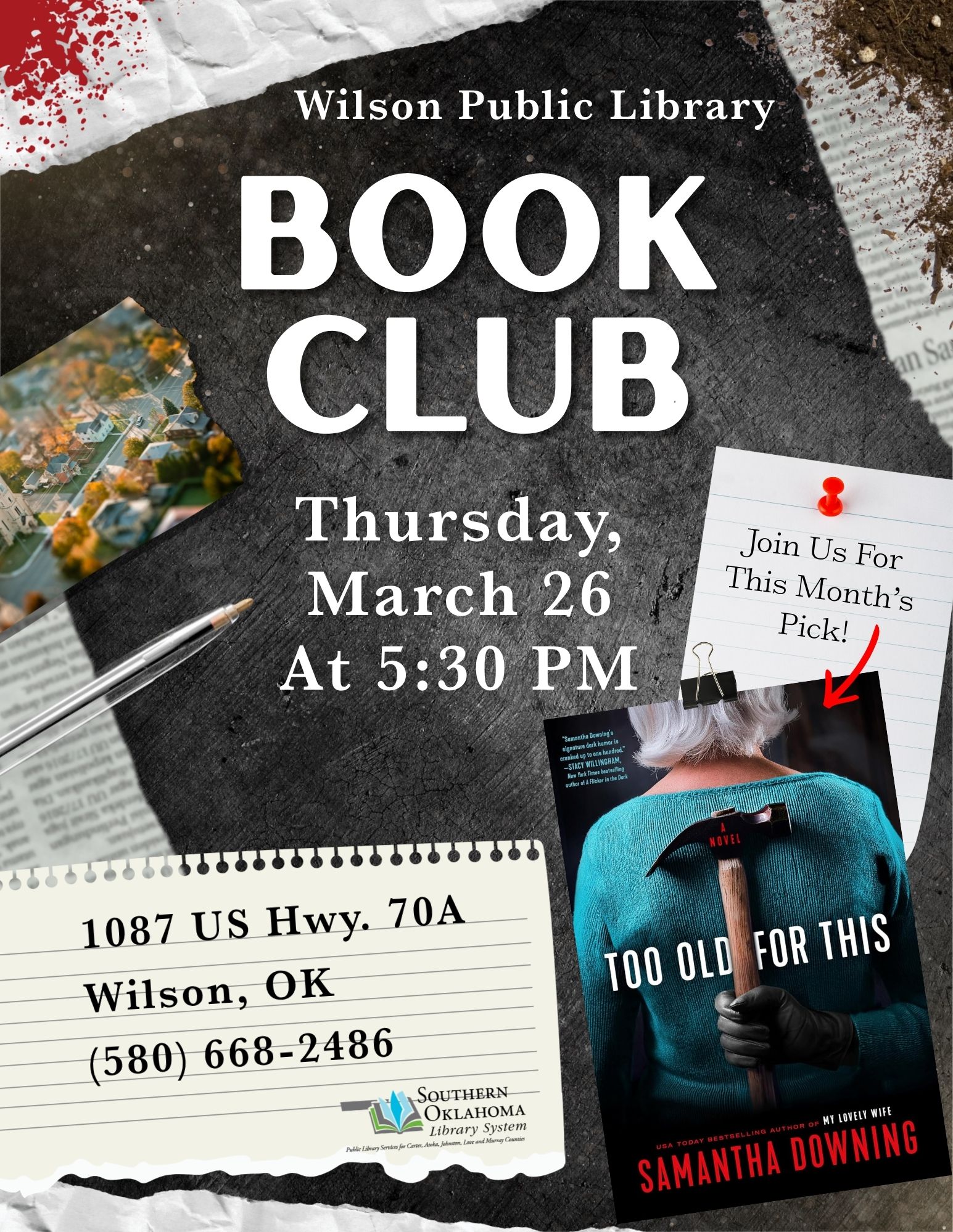 Book Club Too Old For This WPL Flyer 2026