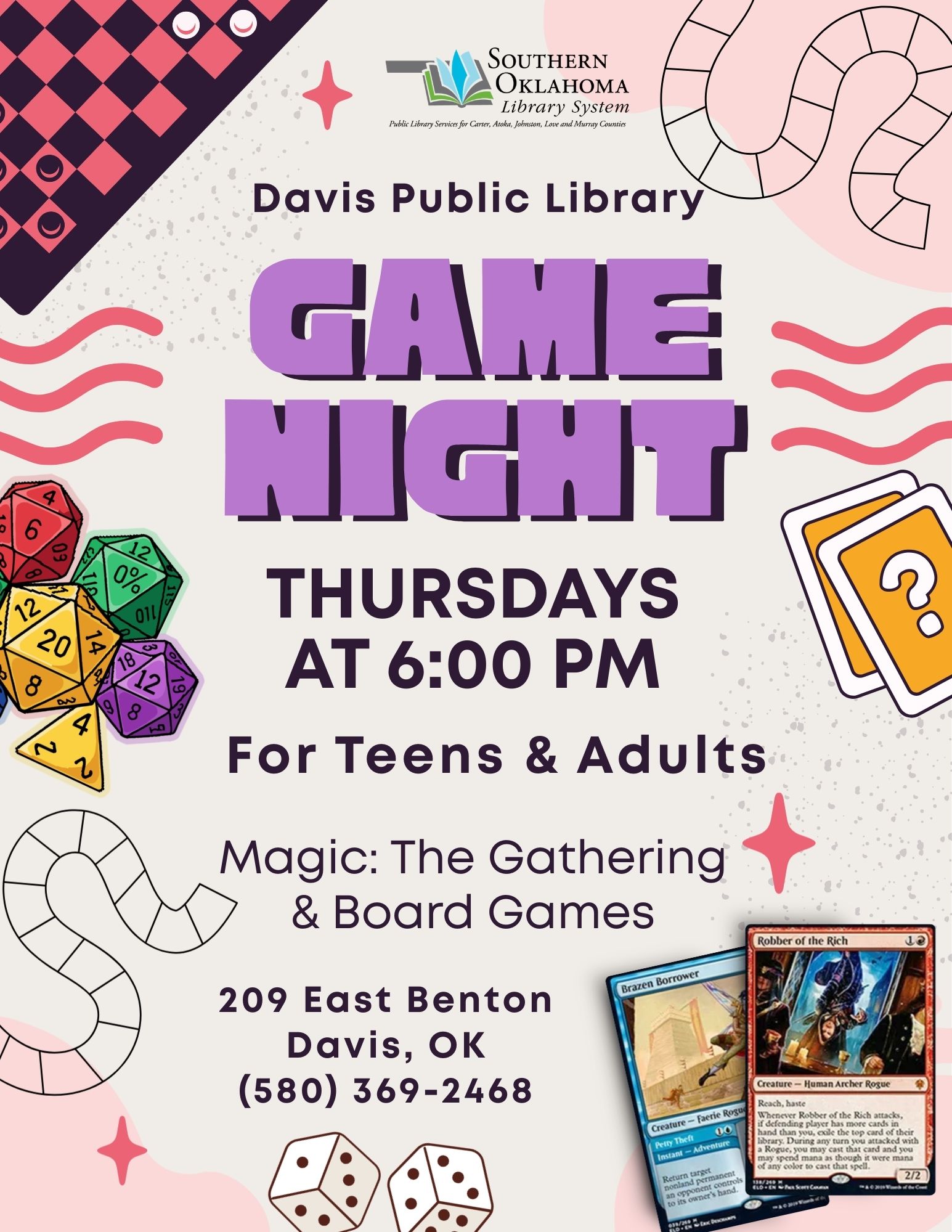Game Night at DPL Flyer 2026