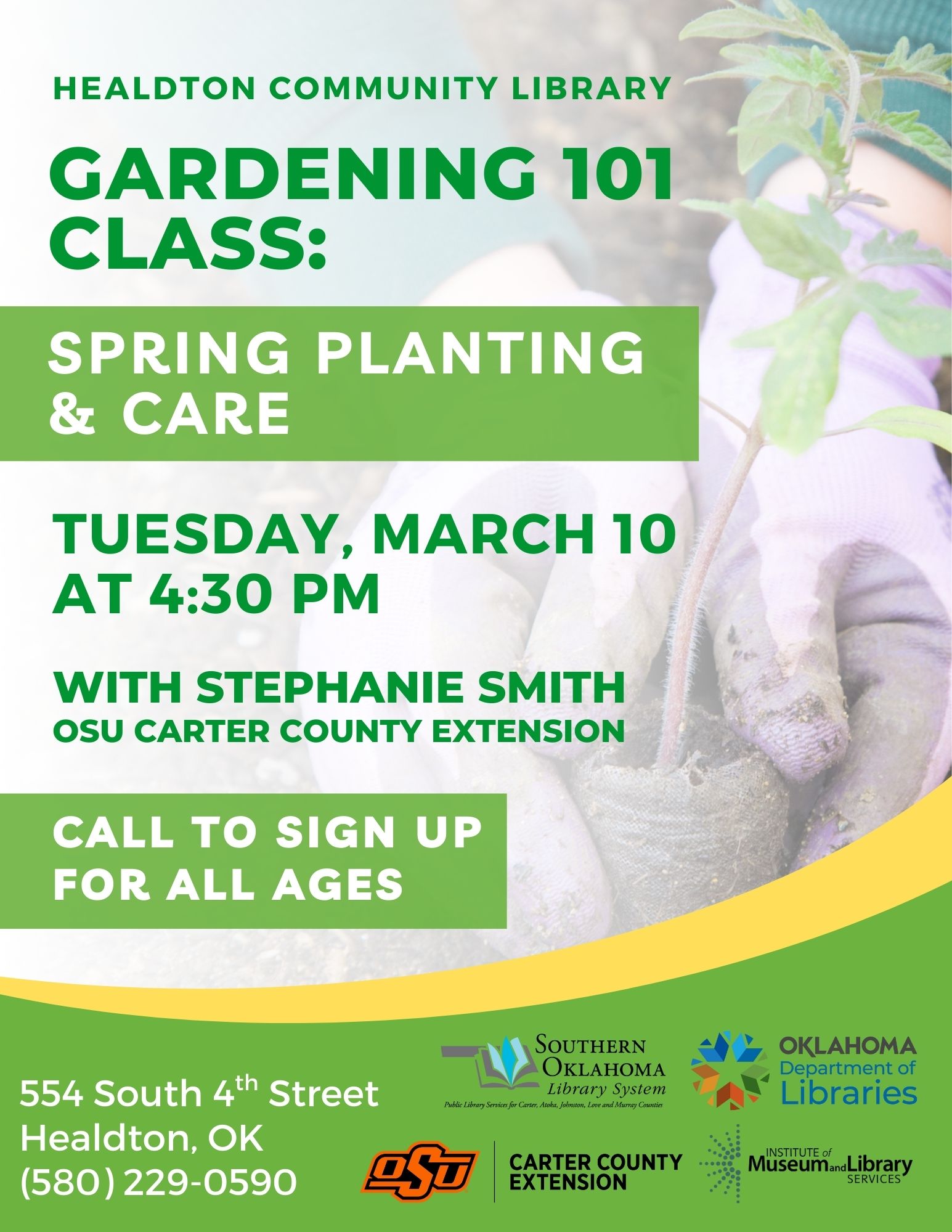Gardening 101 Spring Planting Flyer