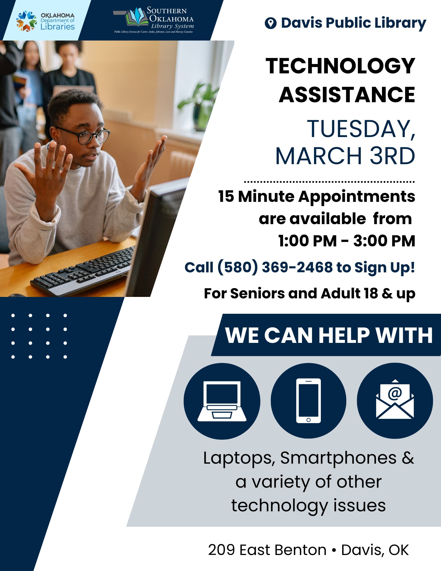 Tech Help @ DPL 2026 PR Flyer
