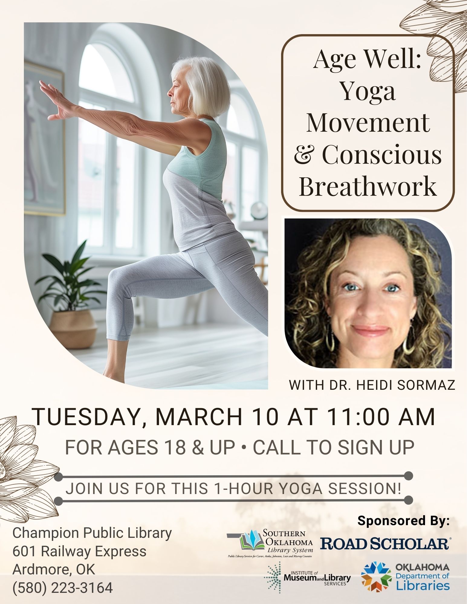 Updated Age Well Yoga Movement CPL Flyer 2026