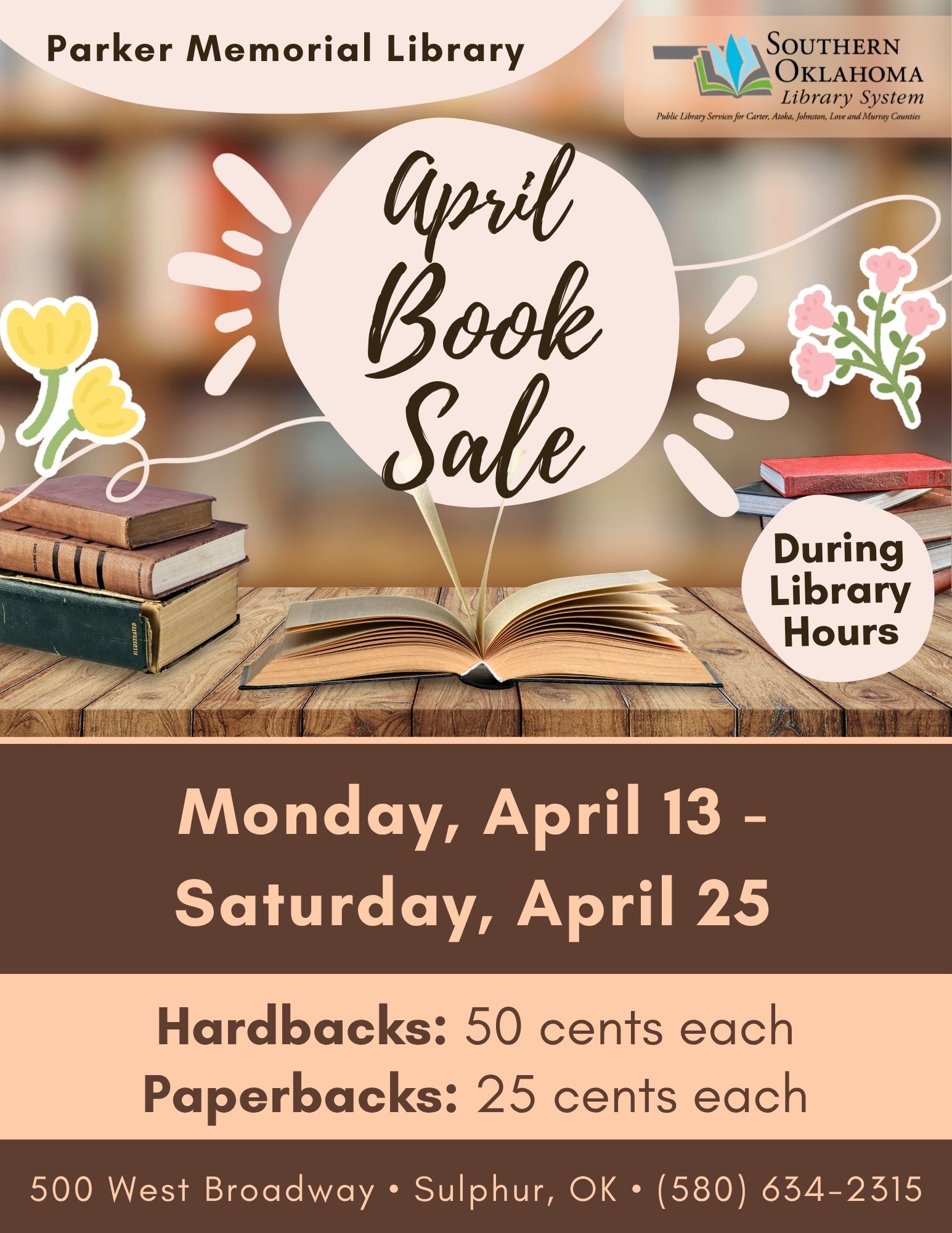 April Book Sale PML Flyer 2026