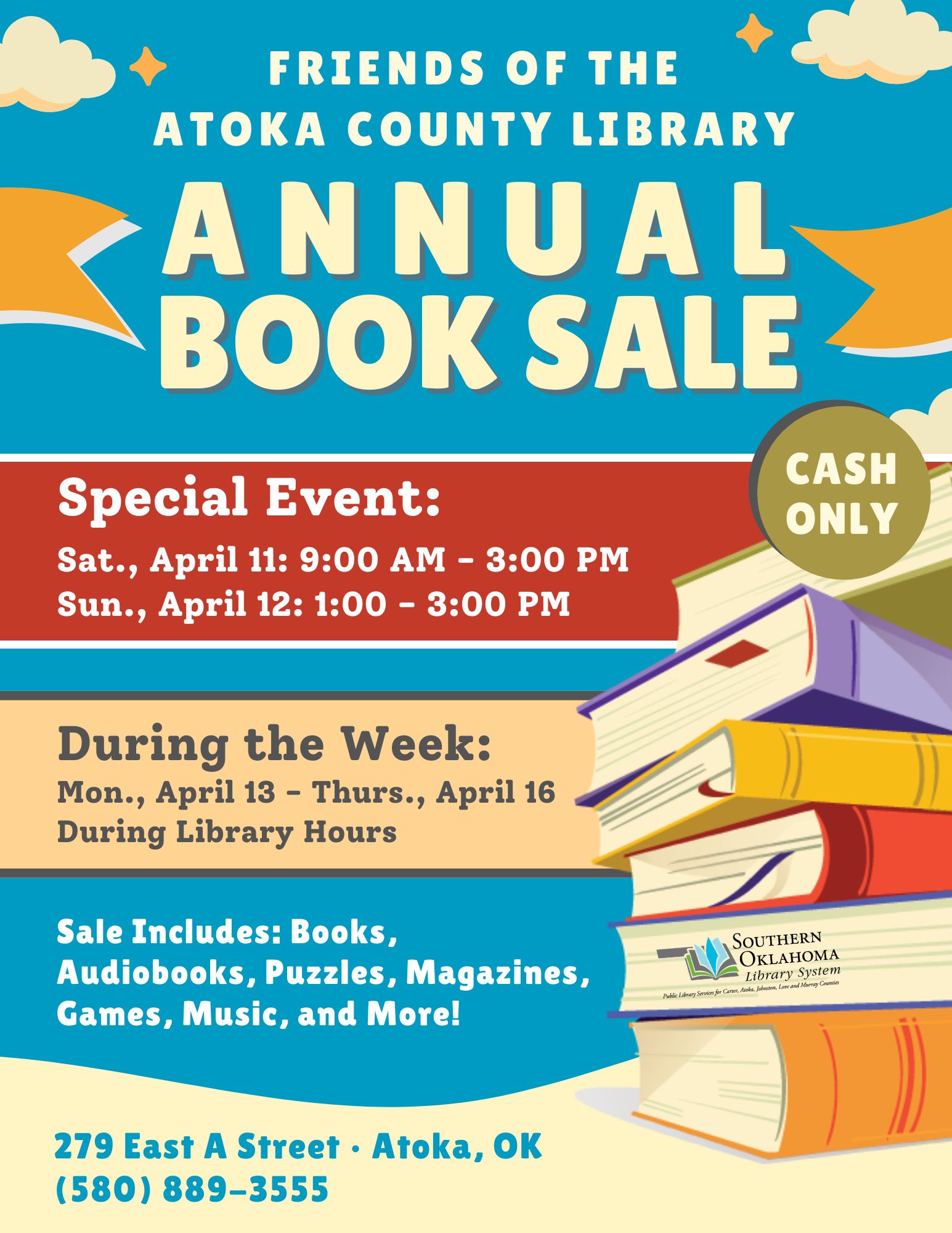 Atoka Book Sale Flyer 2026