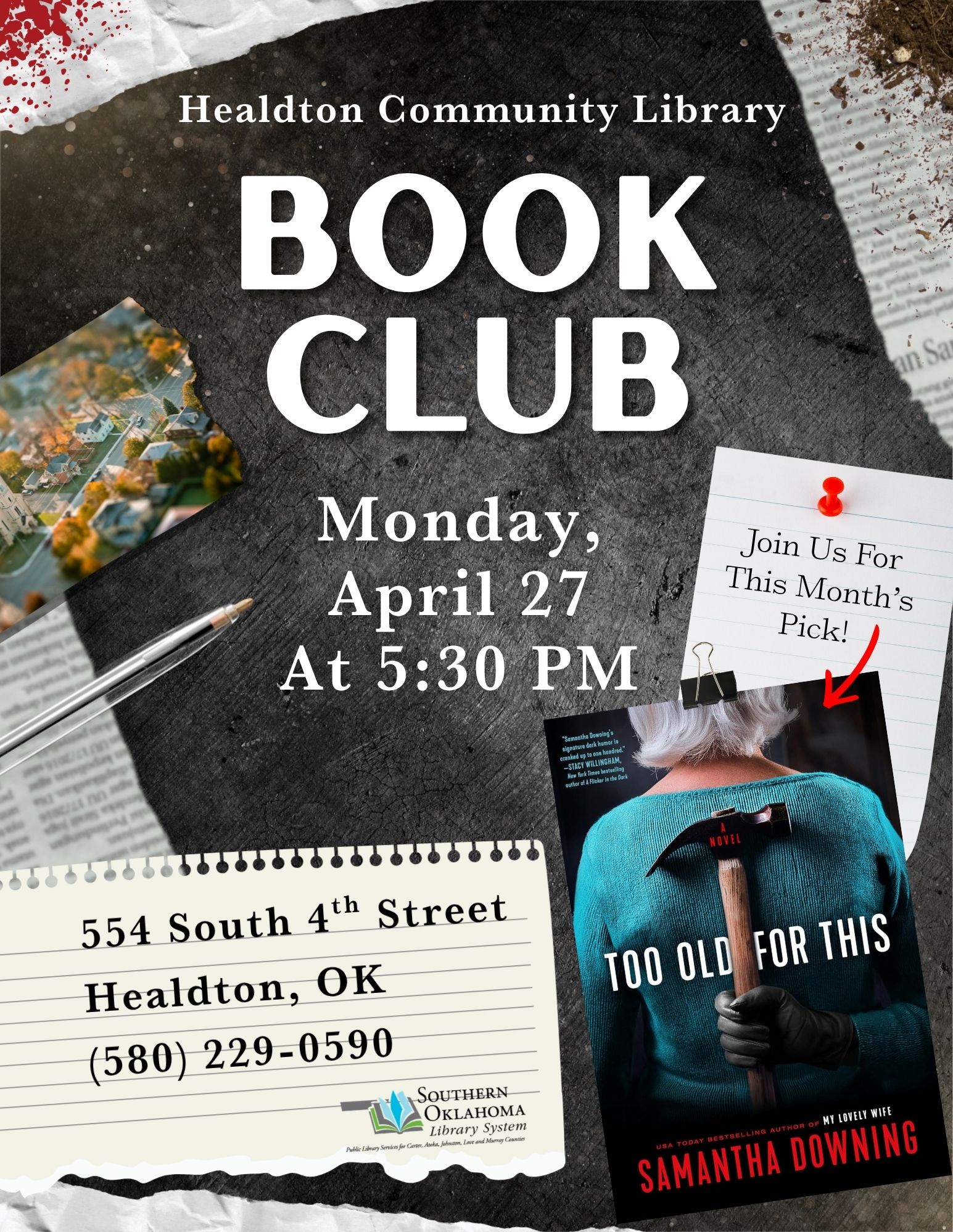 Book Club Too Old For This HCL Flyer 2026