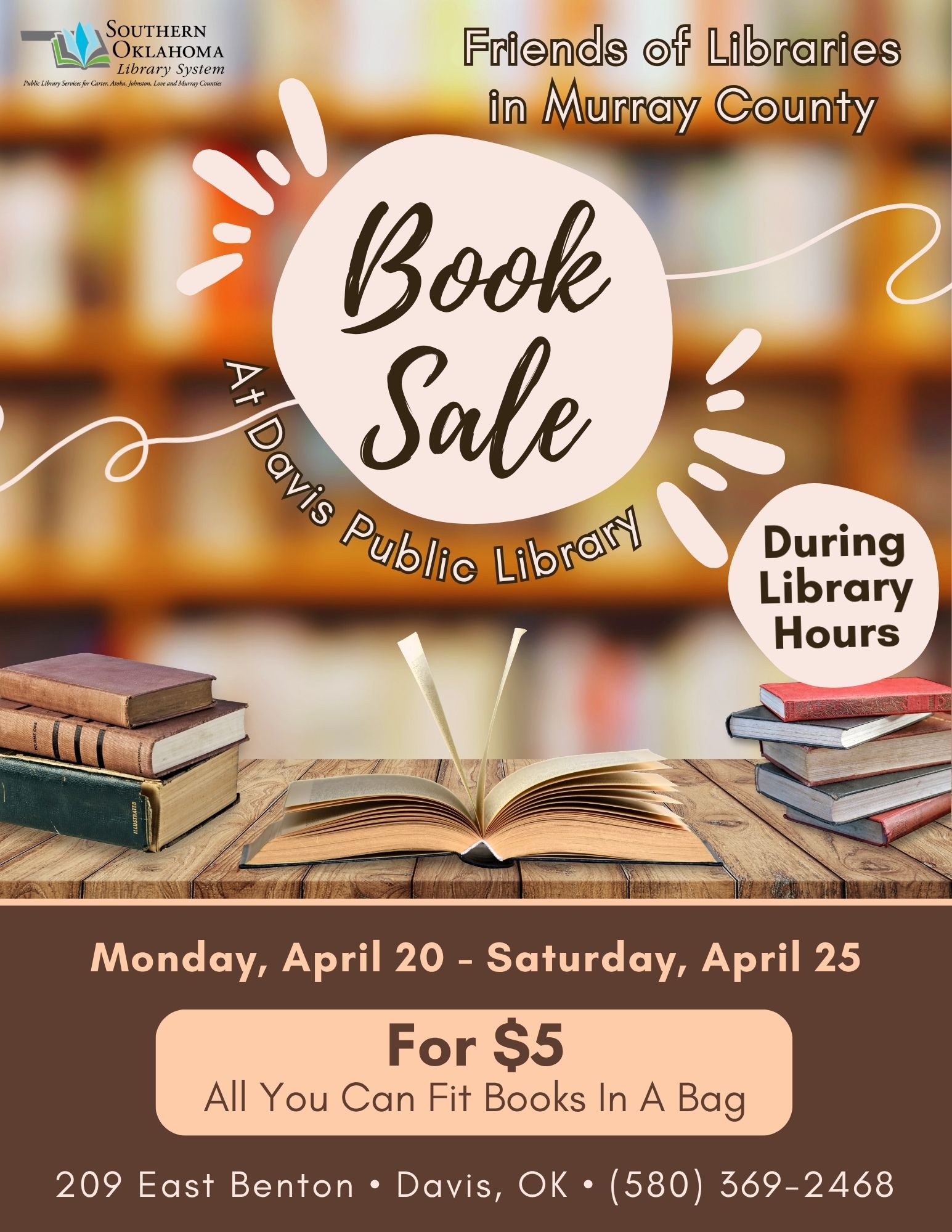 Book Sale DPL Flyer April 2026