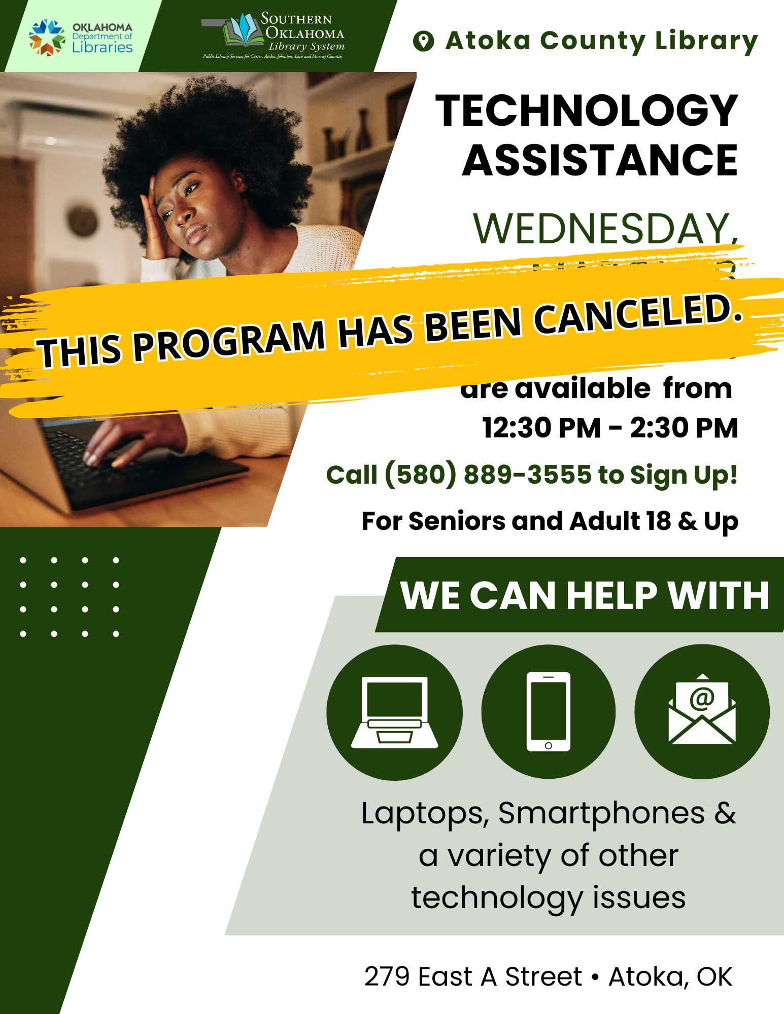 Canceled Tech Help @ ACL 2026 PR Flyer
