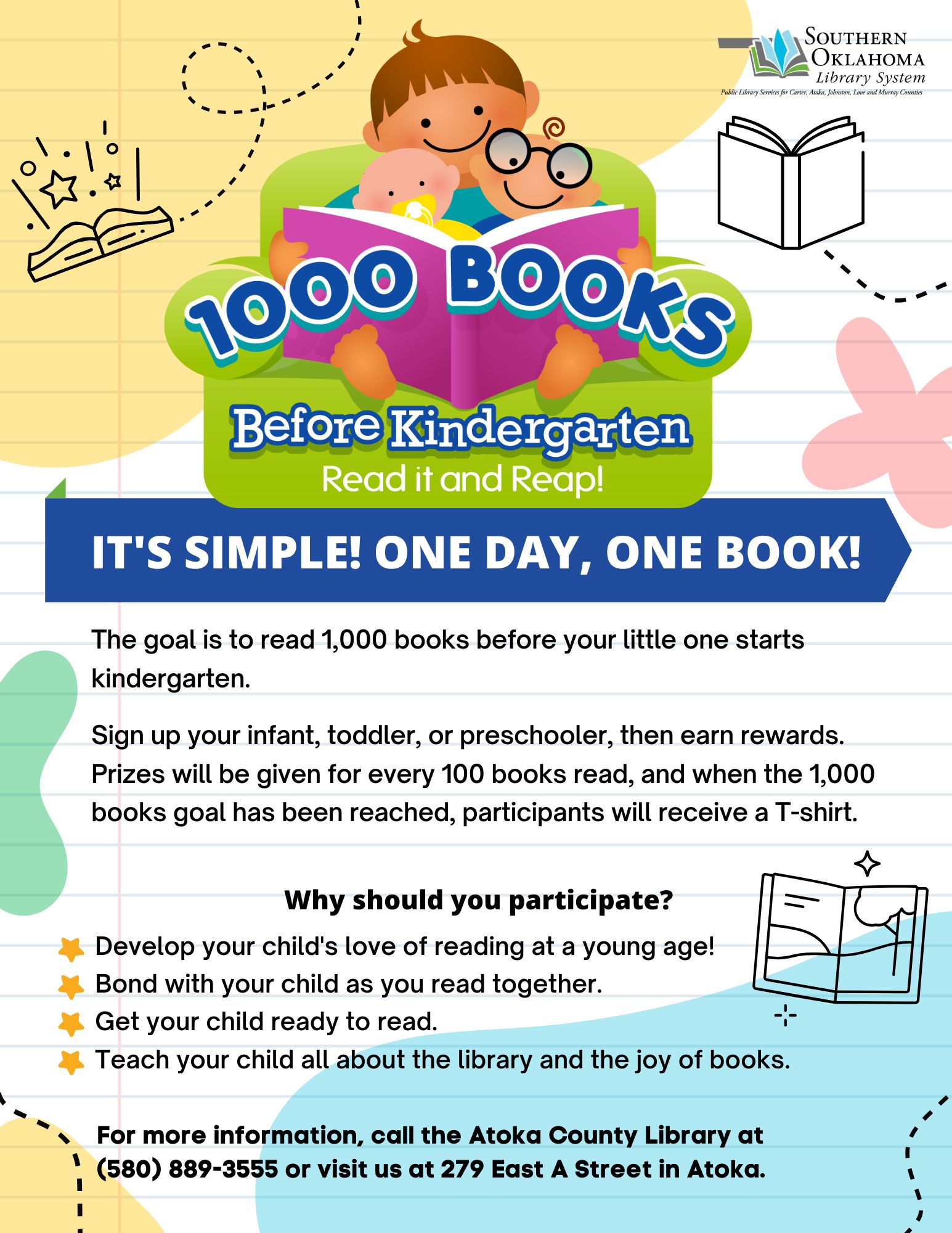 1000 Books Before Kindergarten Flyer ACL 2026