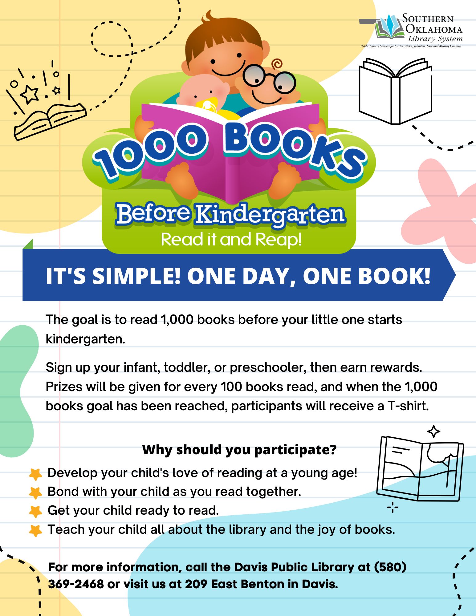 1000 Books Before Kindergarten Flyer DPL 2026