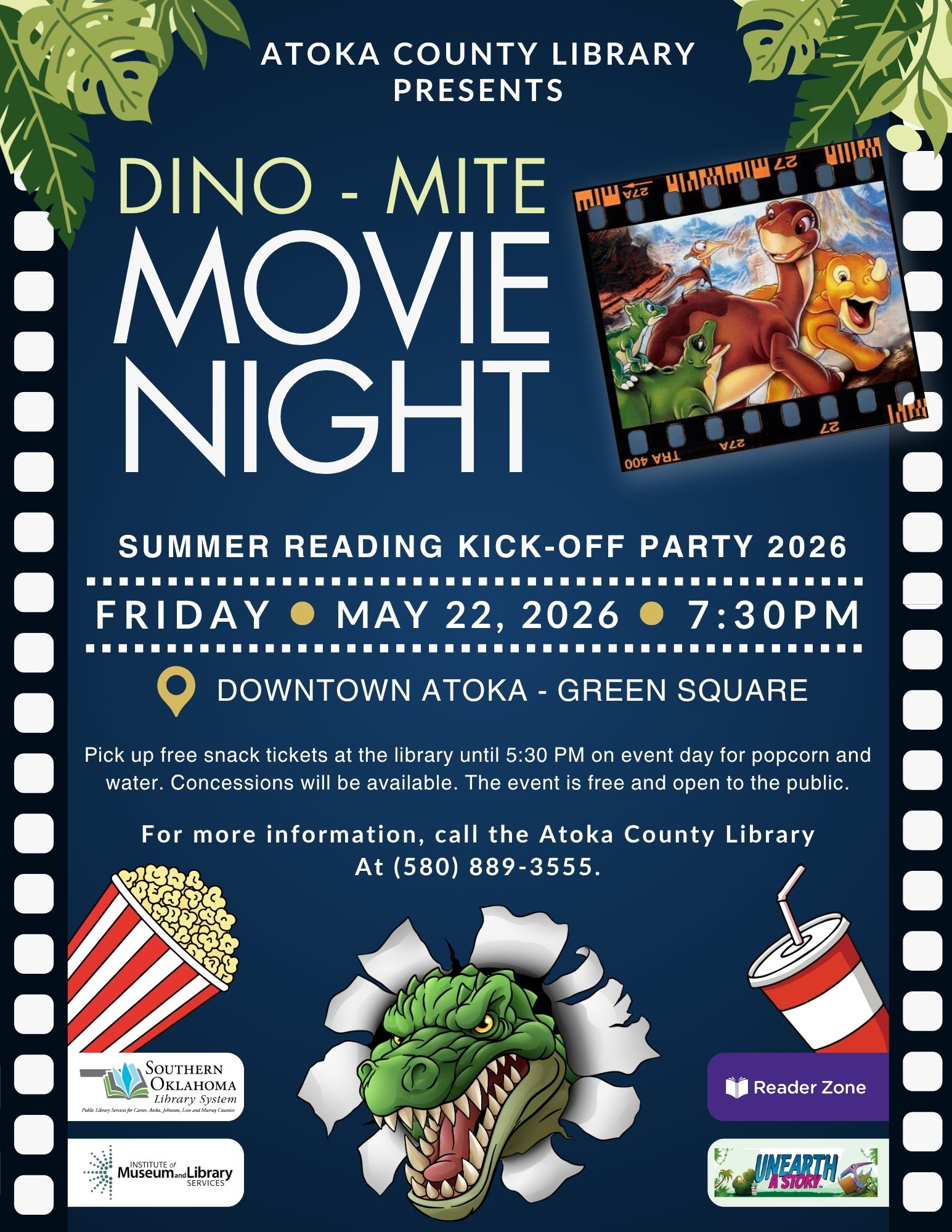 Dino-Mite Movie Night SRP Kick Off ACL Flyer 2026
