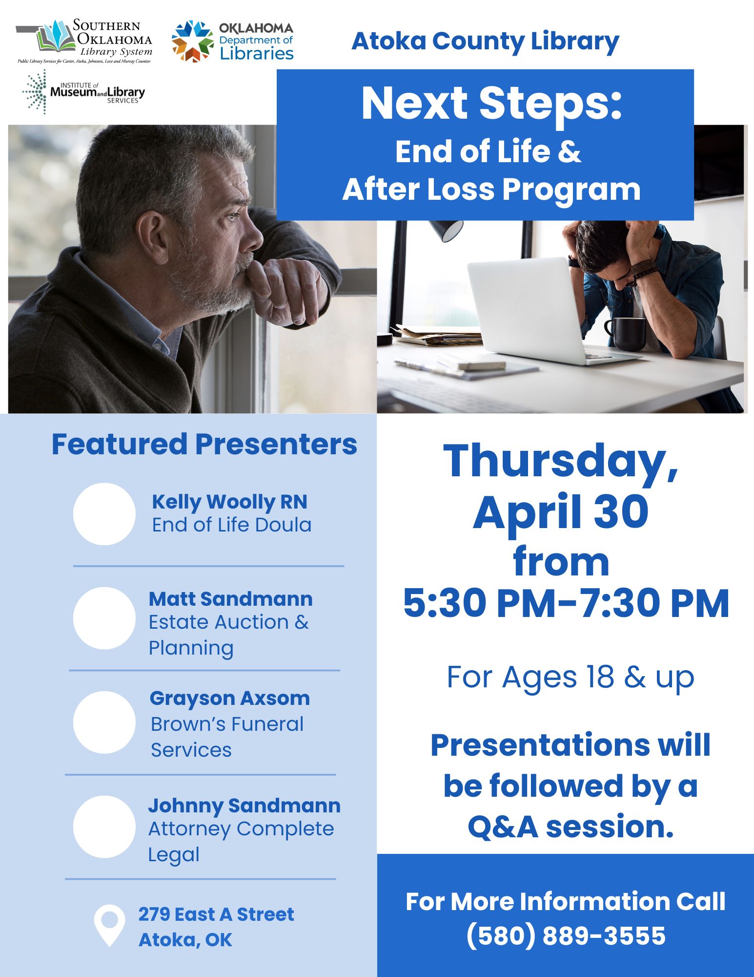 Next Steps End of LifeAfter Loss Program ACL 2026 PR Flyer