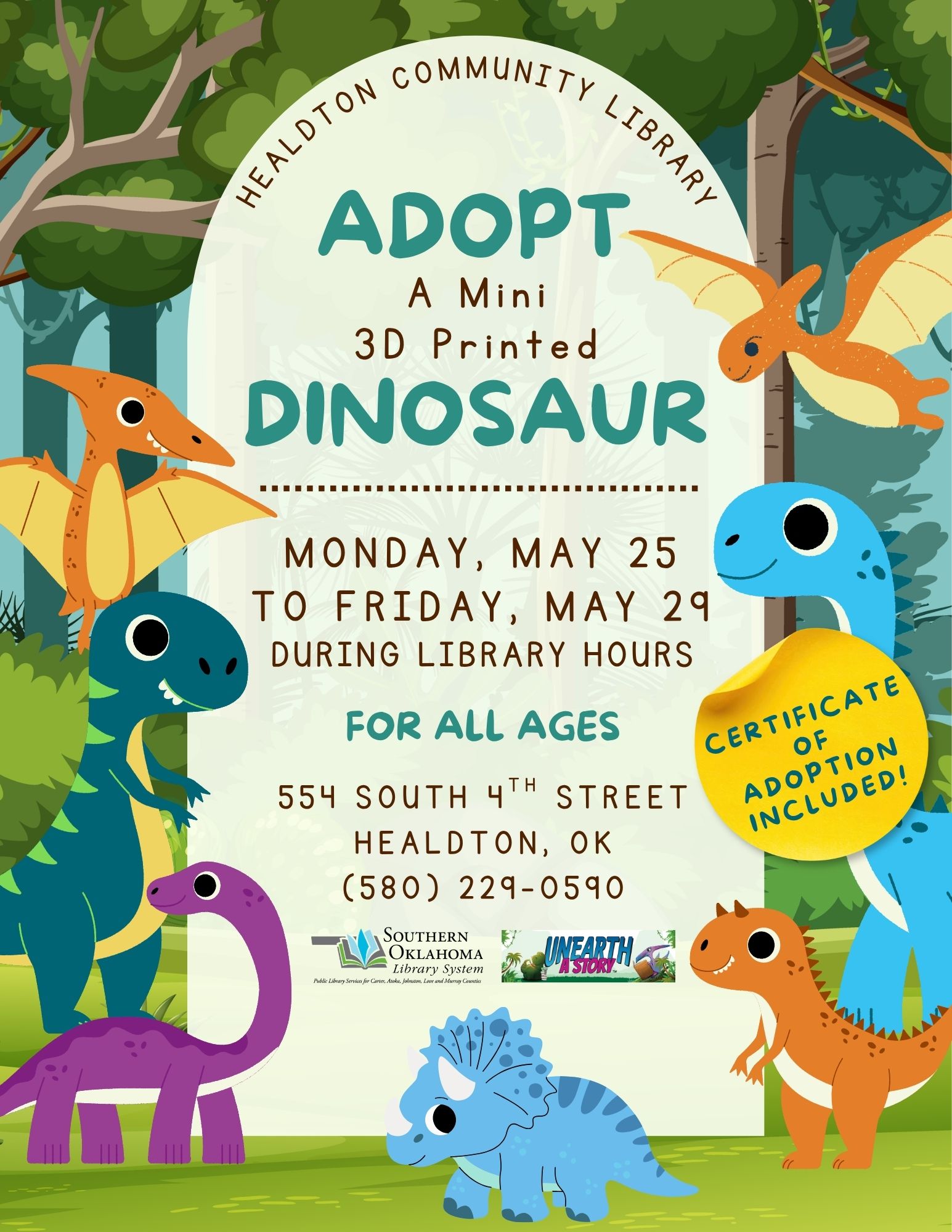 Adopt a Mini Dino HCL Flyer SRP 2026