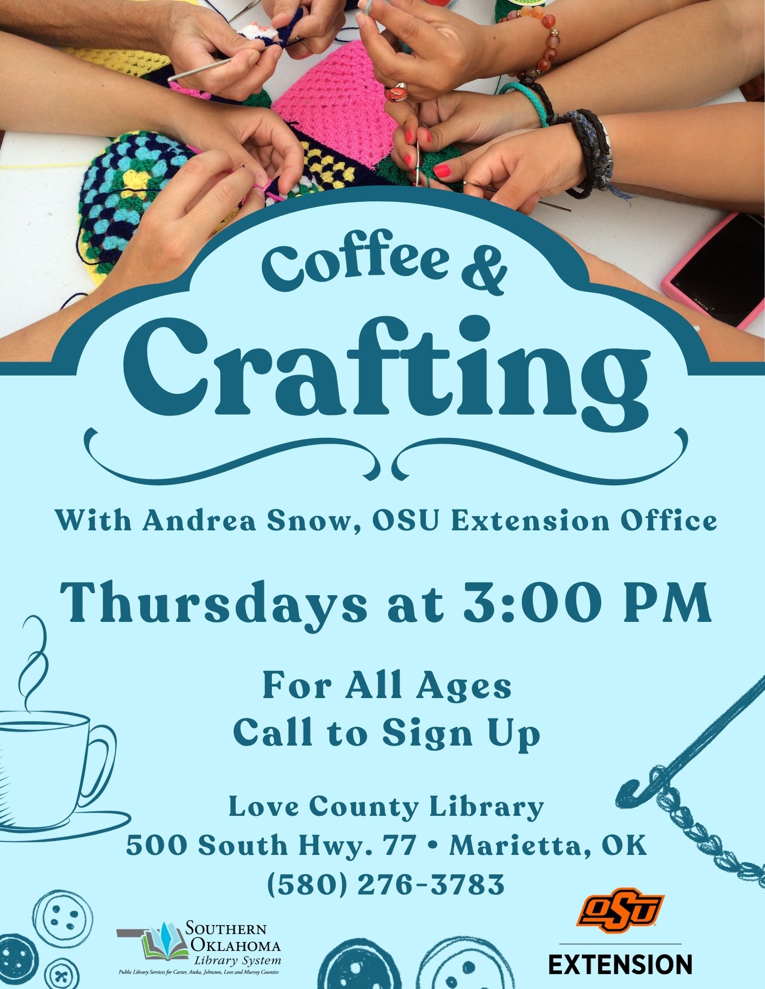 Coffee & Crafting LCL Flyer 2026