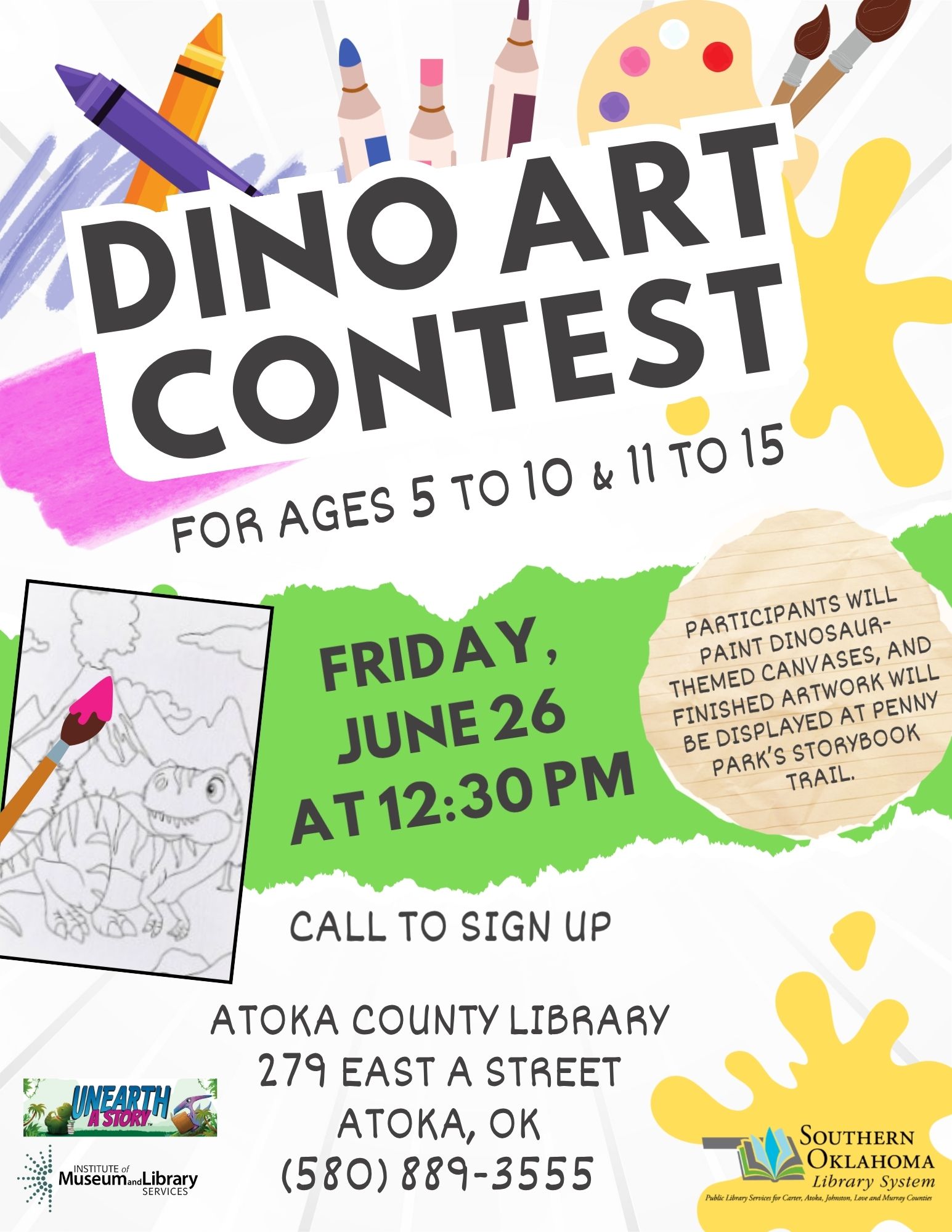 Dino Art Contest ACL Flyer SRP 2026