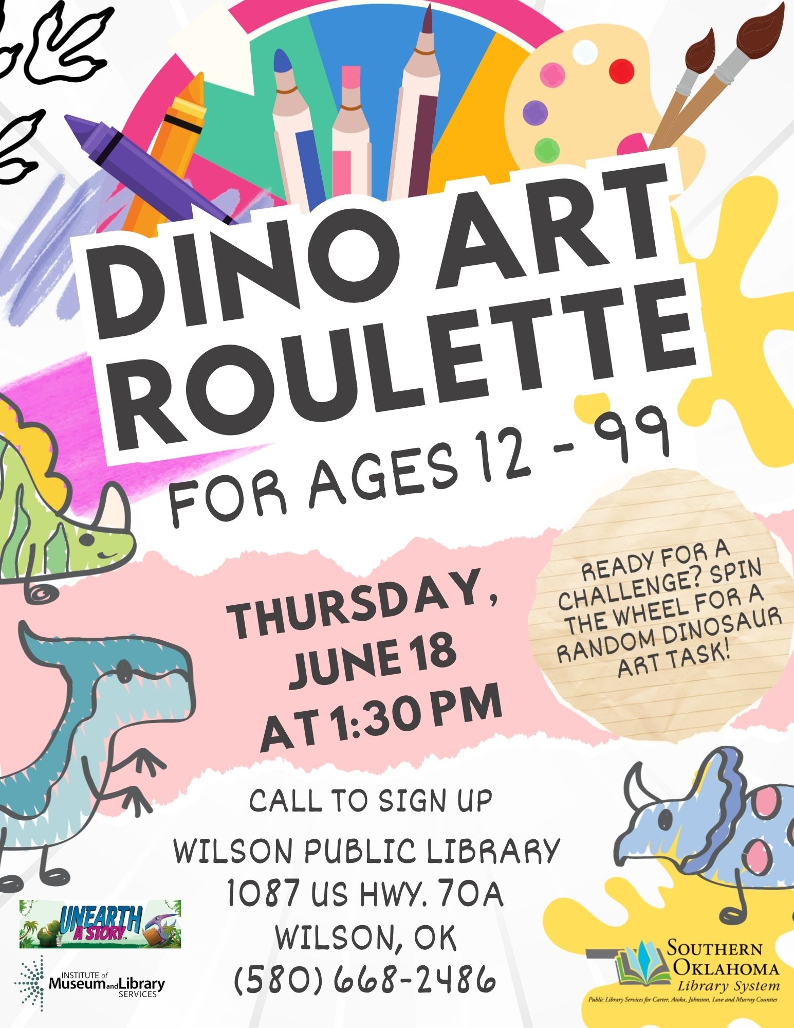 Dino Art Roulette WPL Flyer SRP 2026