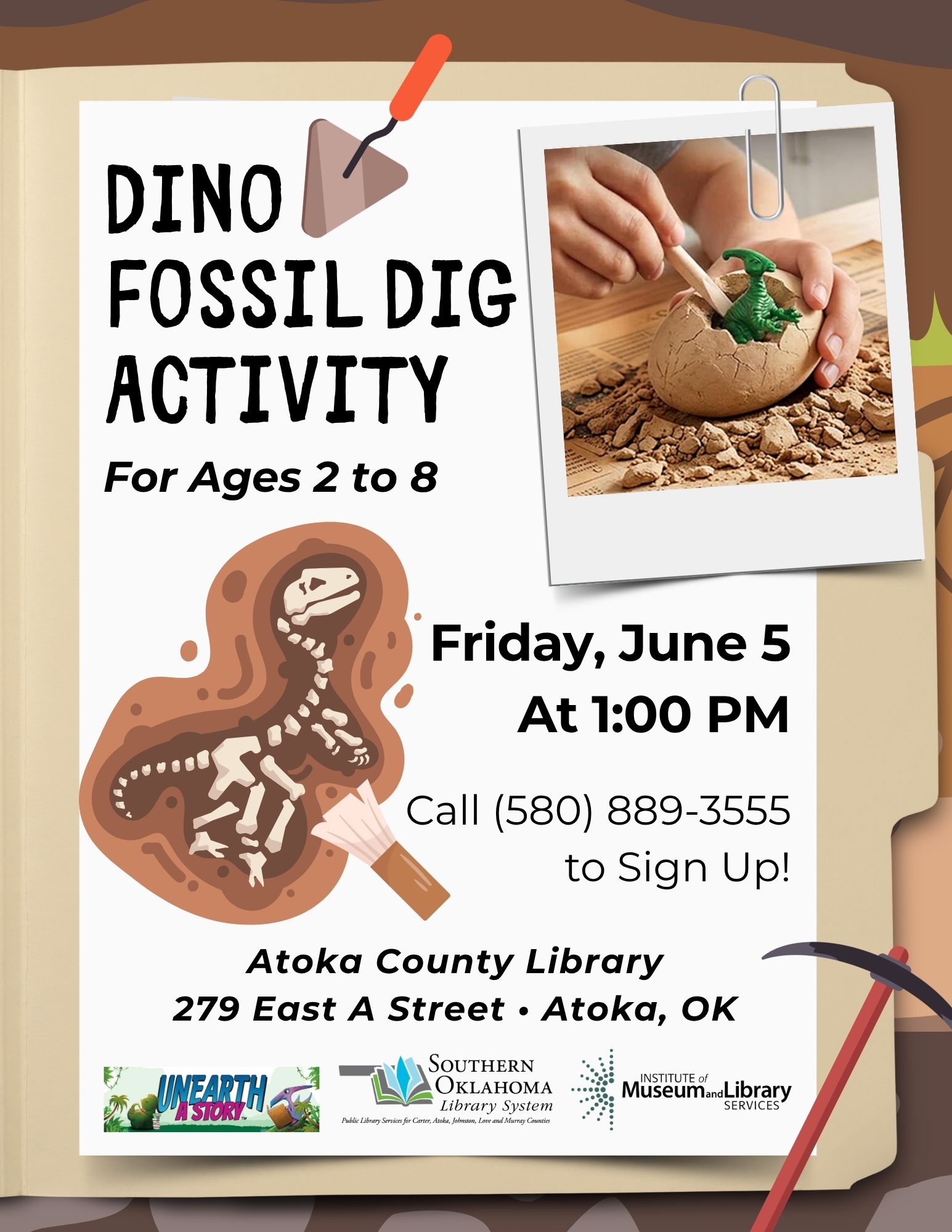 Dino Fossil Dig ACL Flyer SRP 2026