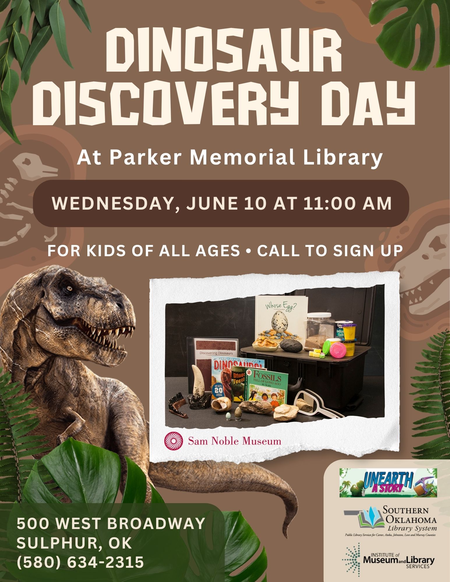 Dinosaur Discovery Day PML Flyer SRP 2026