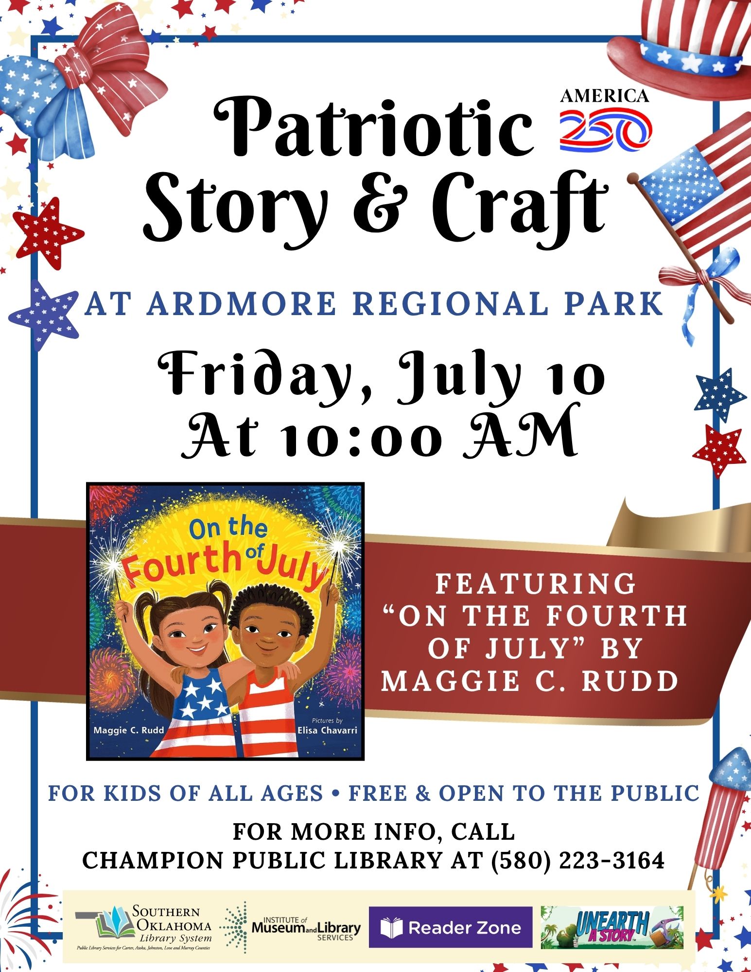 July Patriotic Story & Craft ARD Park CPL Flyer SRP A250 2026