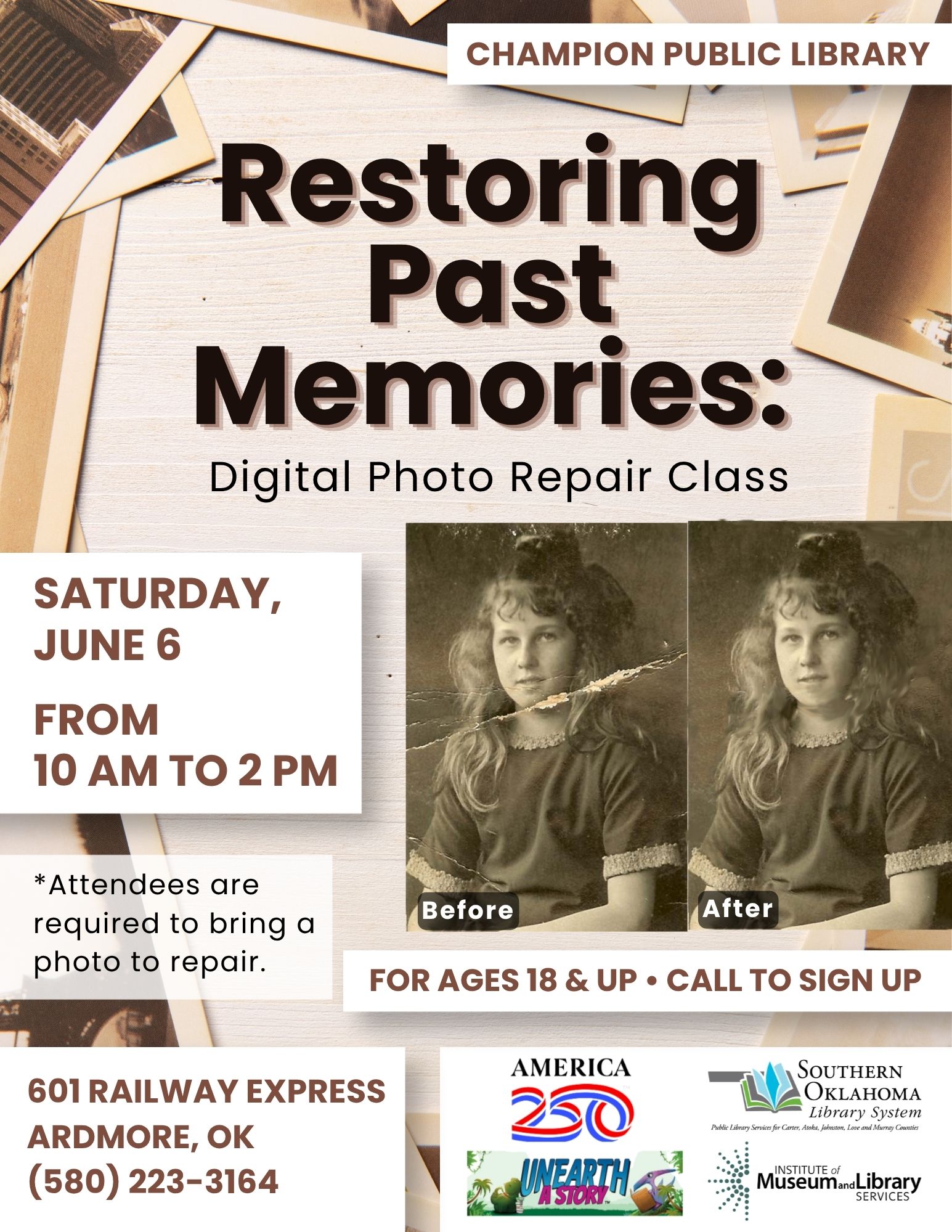 Photo Repair Class CPL Flyer A250 SRP 2026
