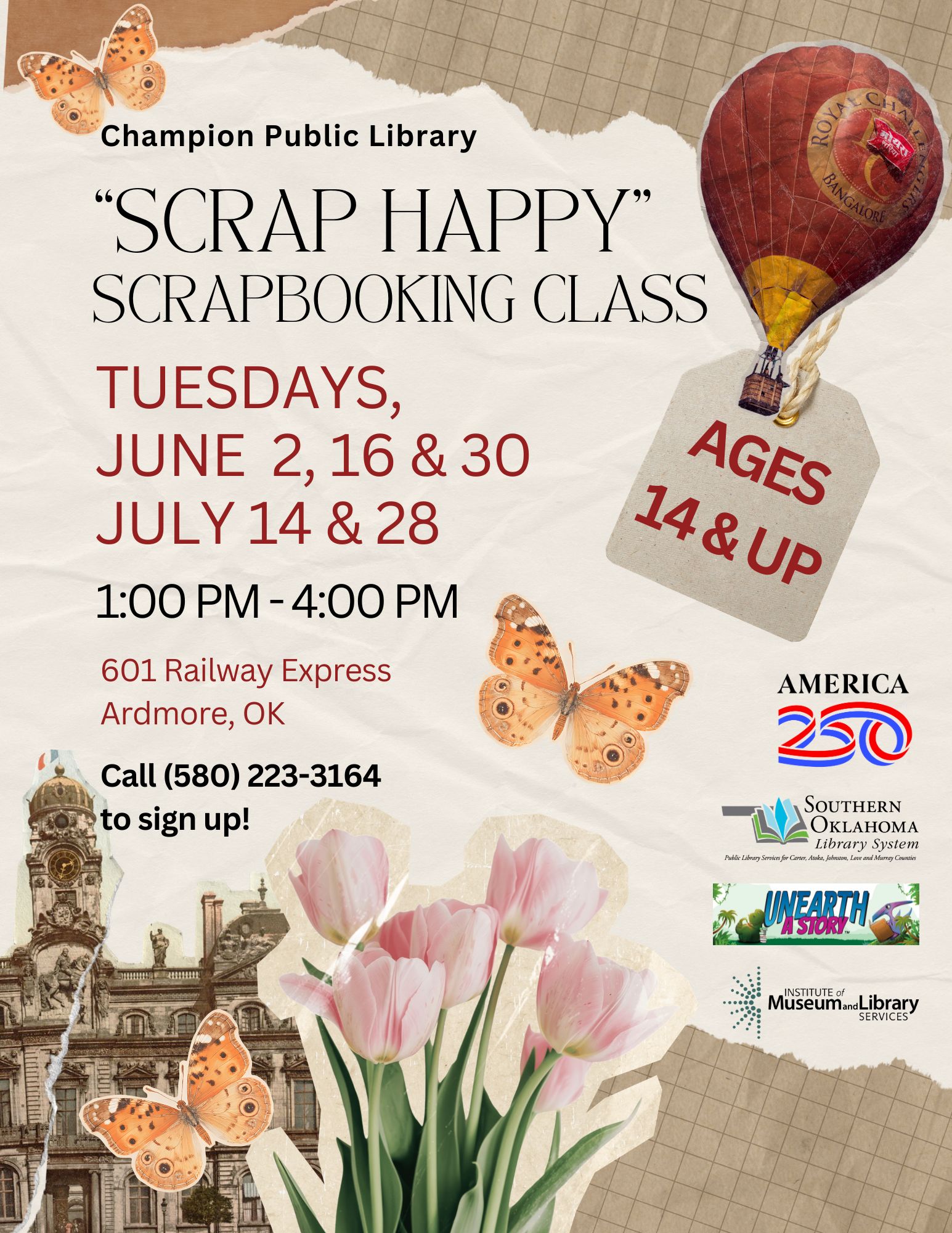 Scrap Happy Scrapbooking Class CPL PR Flyer SRP 2026