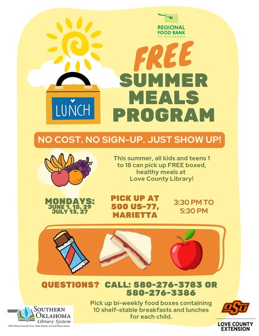 Summer Meals Program LCL OSU Flyer