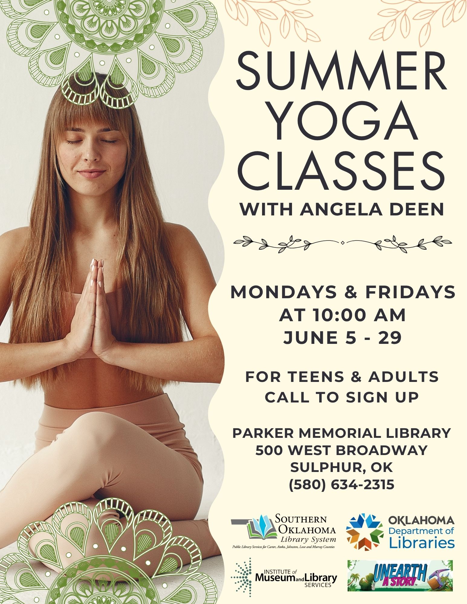 Summer Yoga Class at PML Flyer SRP 2026