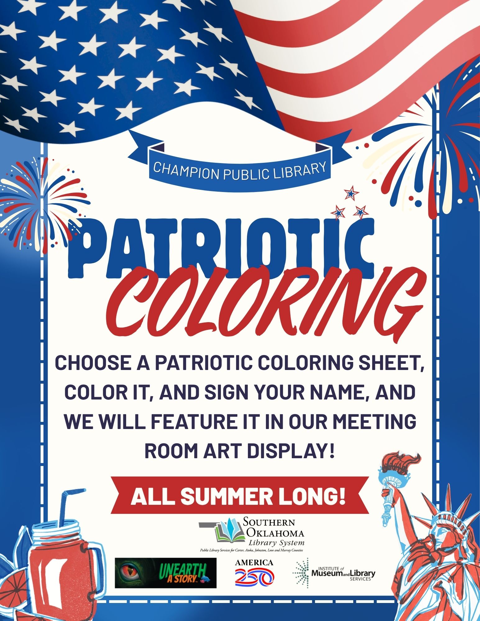 Ardmore Patriotic coloring display