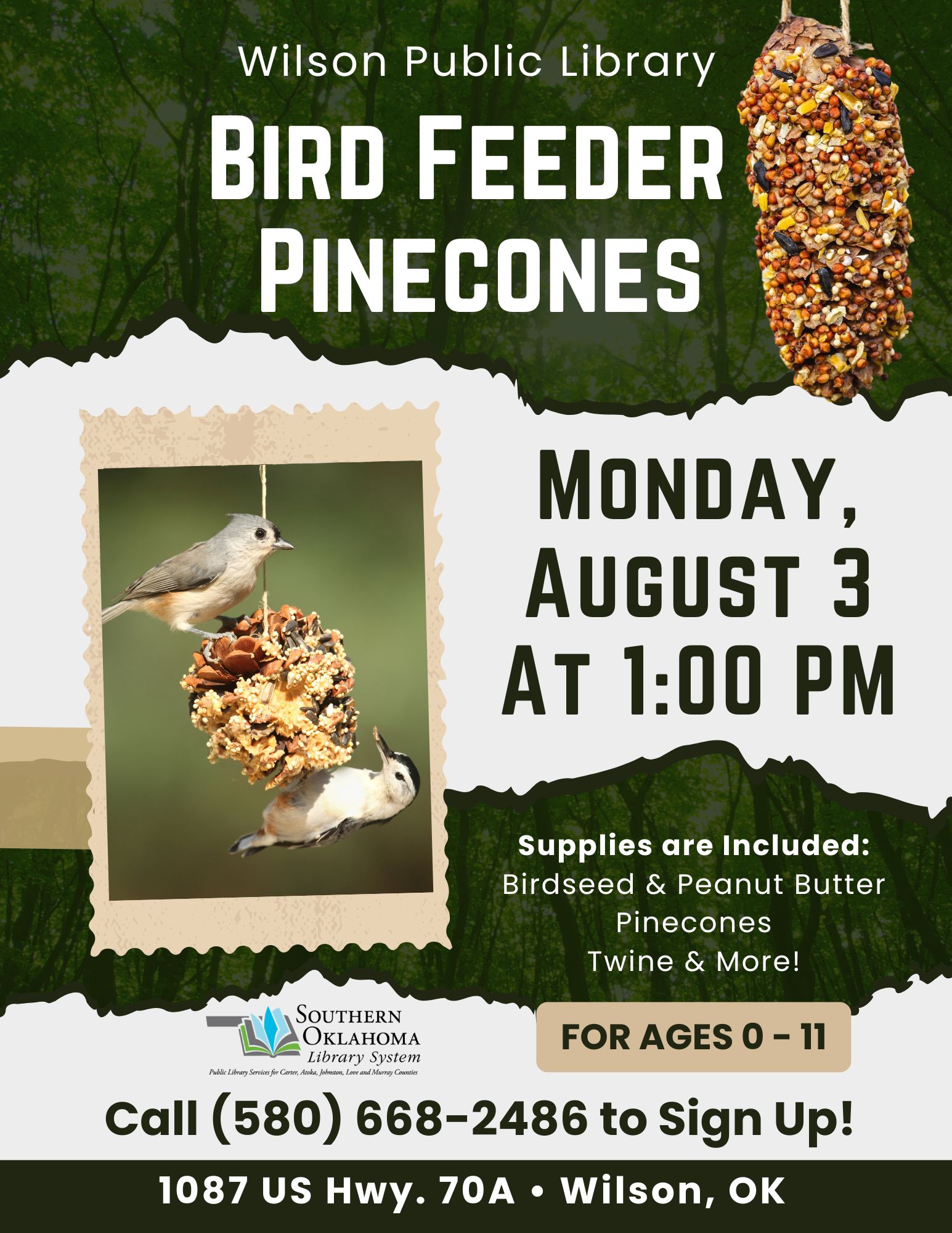 Aug Bird Feeder Craft WPL PR Flyer 2026