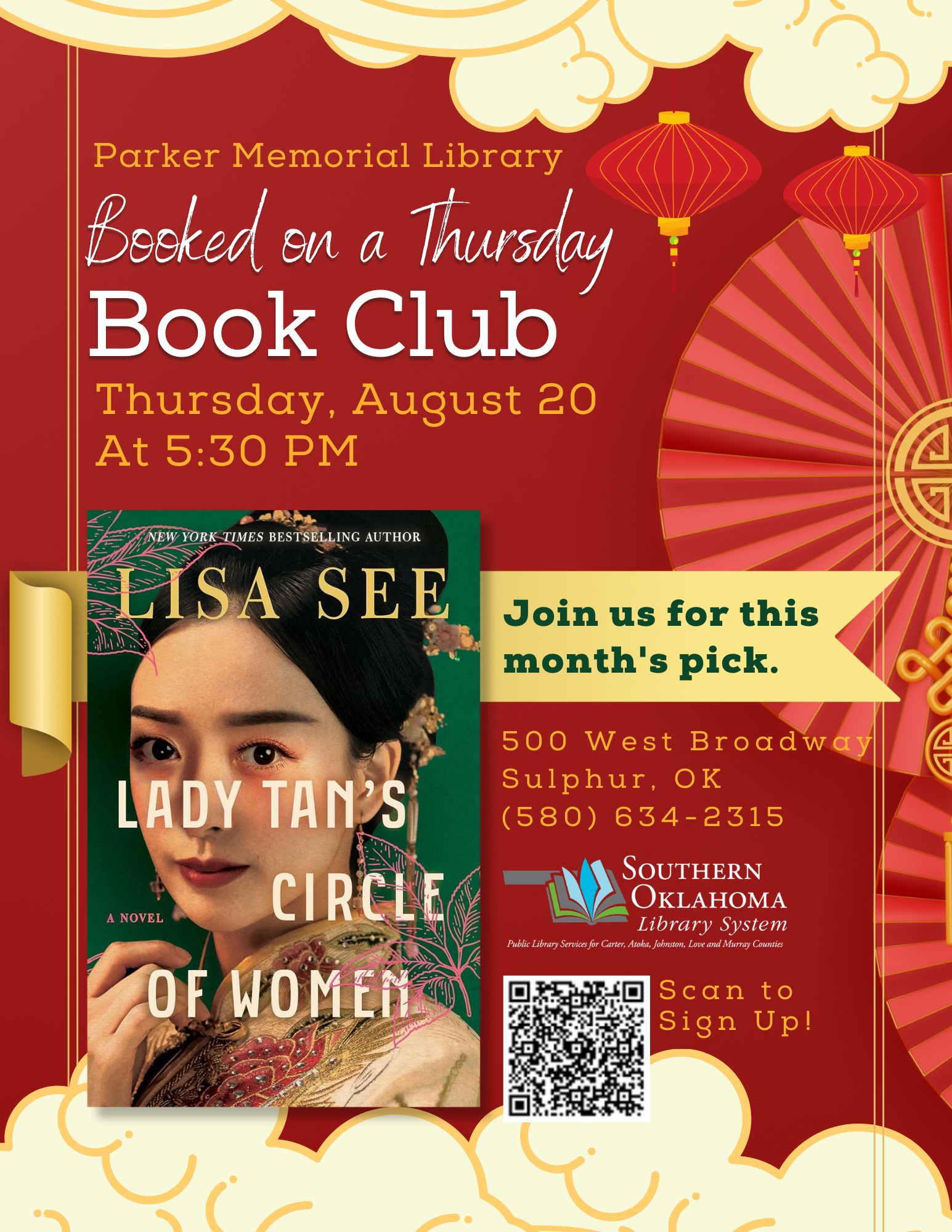 Book Club Lady Tans Circle of Women PML Flyer 2026