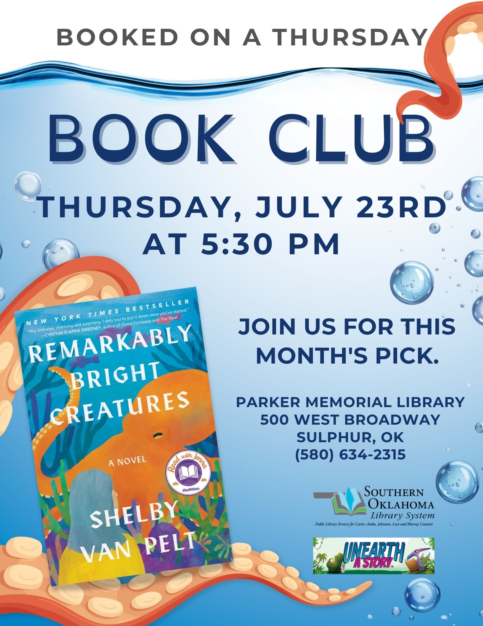 _Book Club Remarkably Bright Creatures PML Flyer 2026