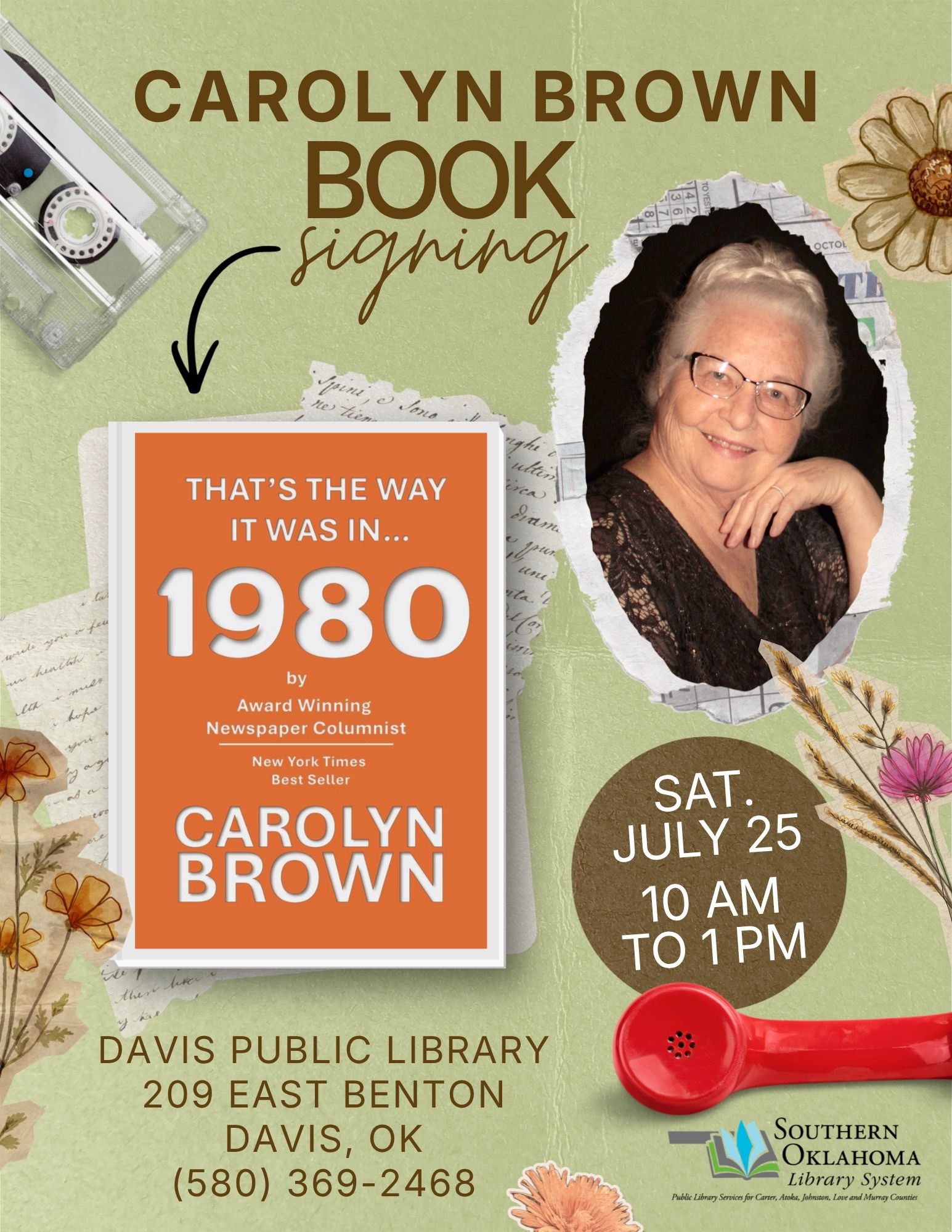 Carolyn Brown Book Signing DPL Flyer July 2026