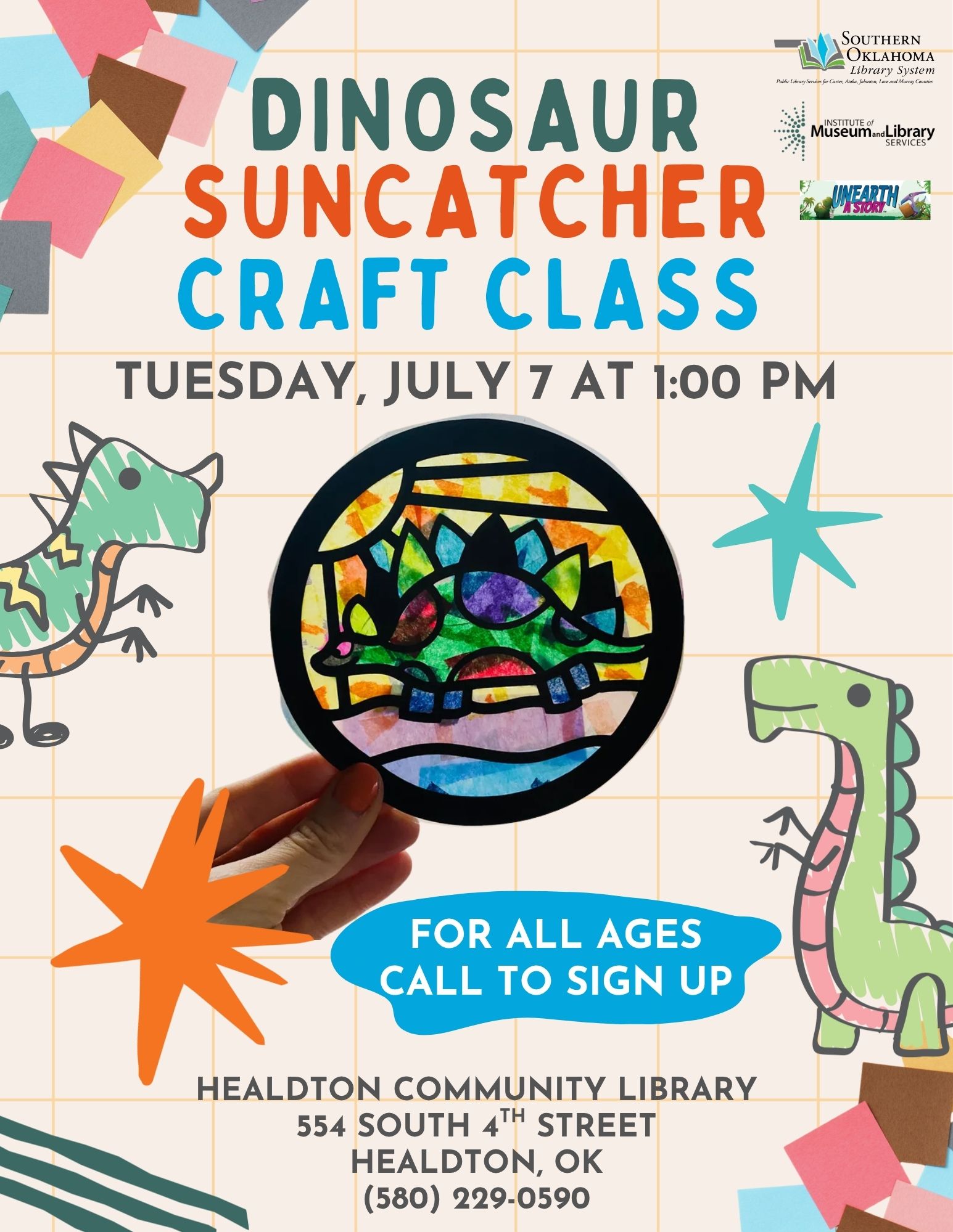 Dinosaur Suncatcher HCL Flyer SPR 2026
