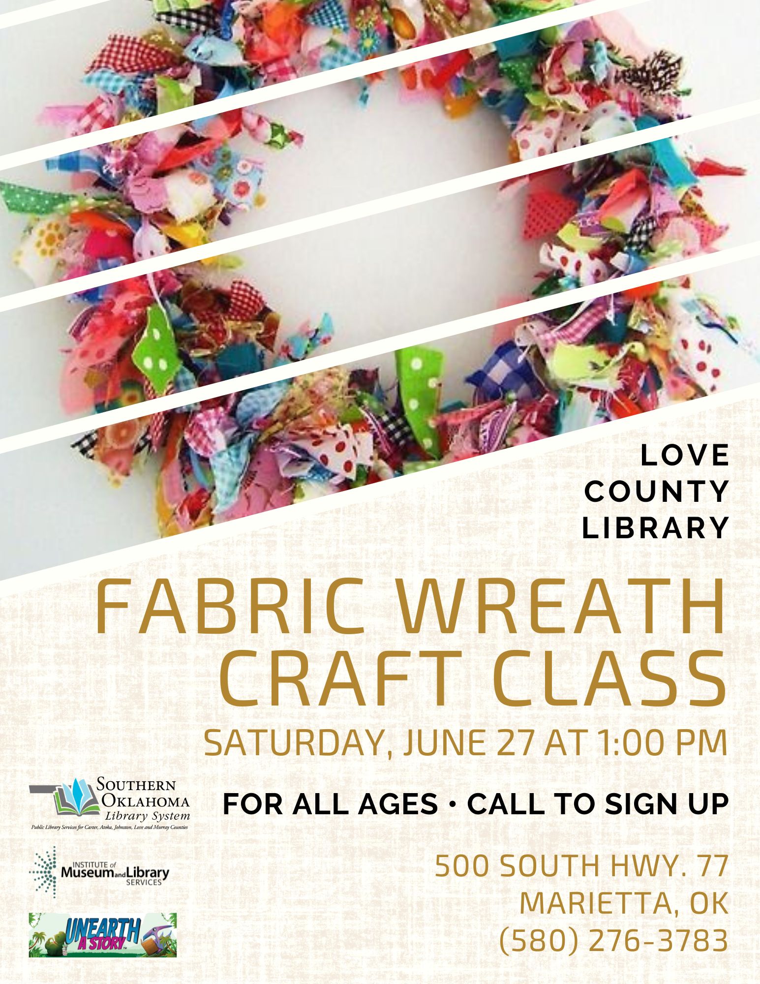 Fabric Wreath Craft LCL Flyer SRP 2026