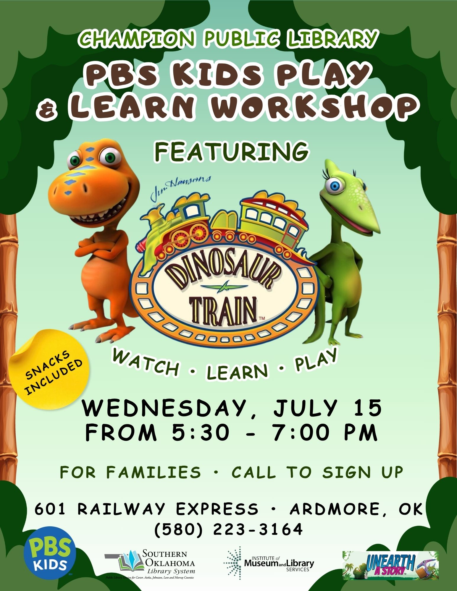 PBS Kids Play & Learn Workshop CPL Flyer SRP 2026