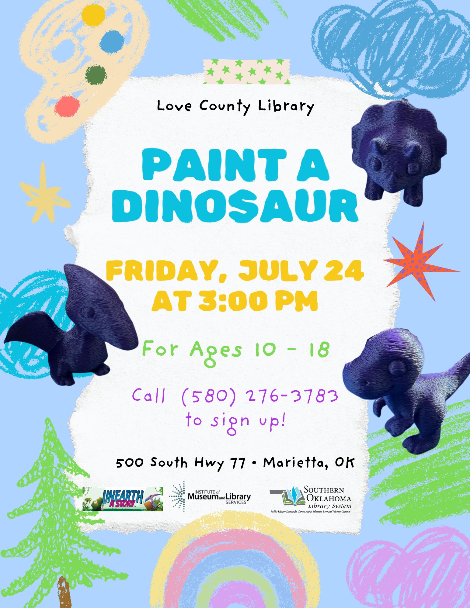 Paint a Dinosaur LCL 2026 PR Flyer