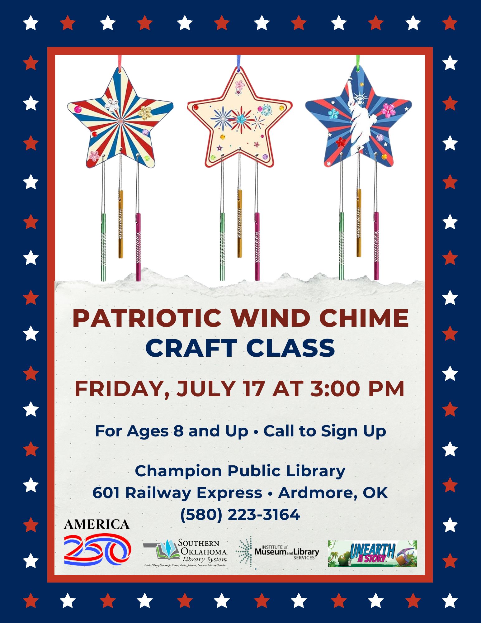 Patriotic Wind Chime Craft CPL Flyer SRP A250 2026