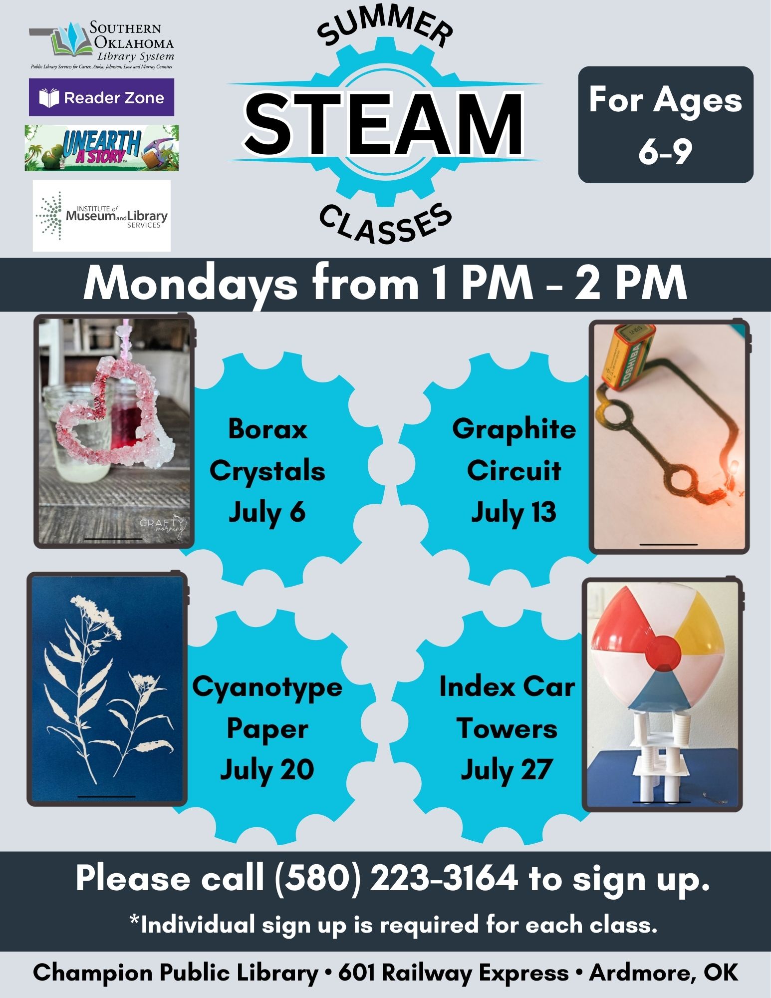 STEAM Elementary Classes CPL 2026 PR flyer