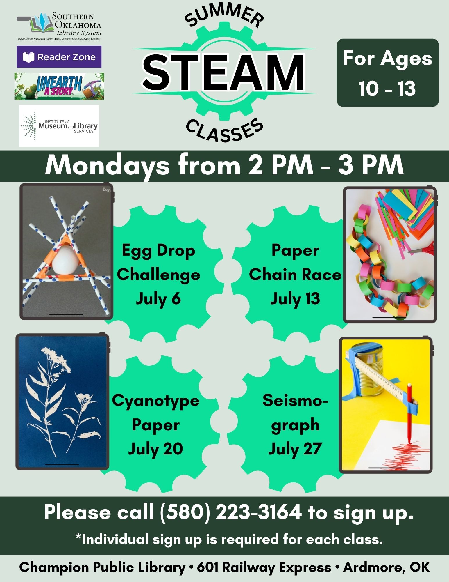 STEAM Intermediate Classes CPL 2026 PR flyer
