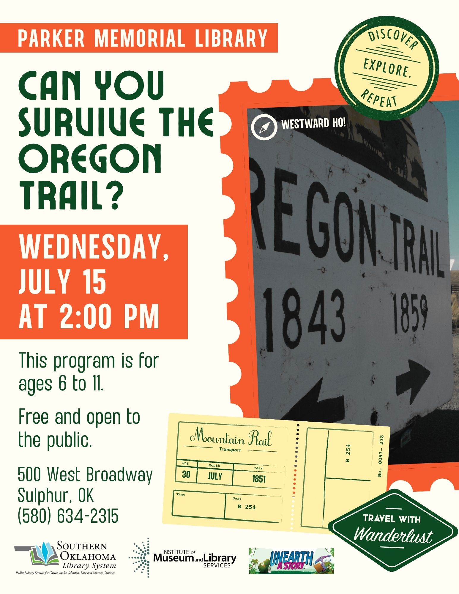 Surviving the Oregon Trail Flyer PML SRP 2026