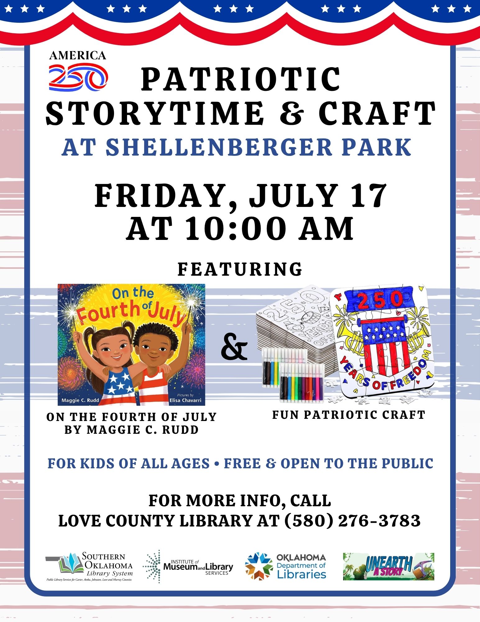 Updated Patriotic Story & Craft MAR Park LCL Flyer SRP A250 2026
