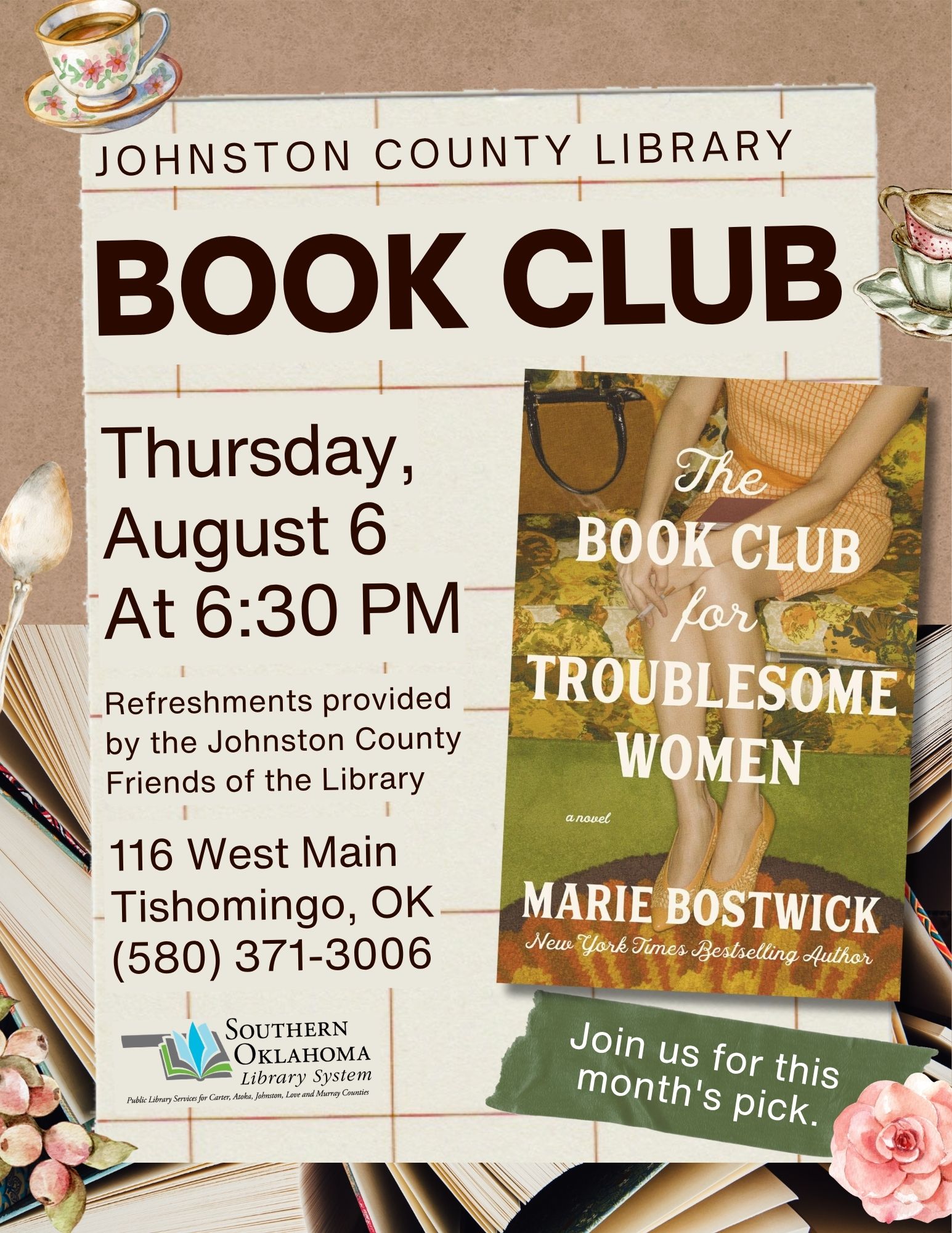 Book Club Troublesome Women JCL Flyer 2026