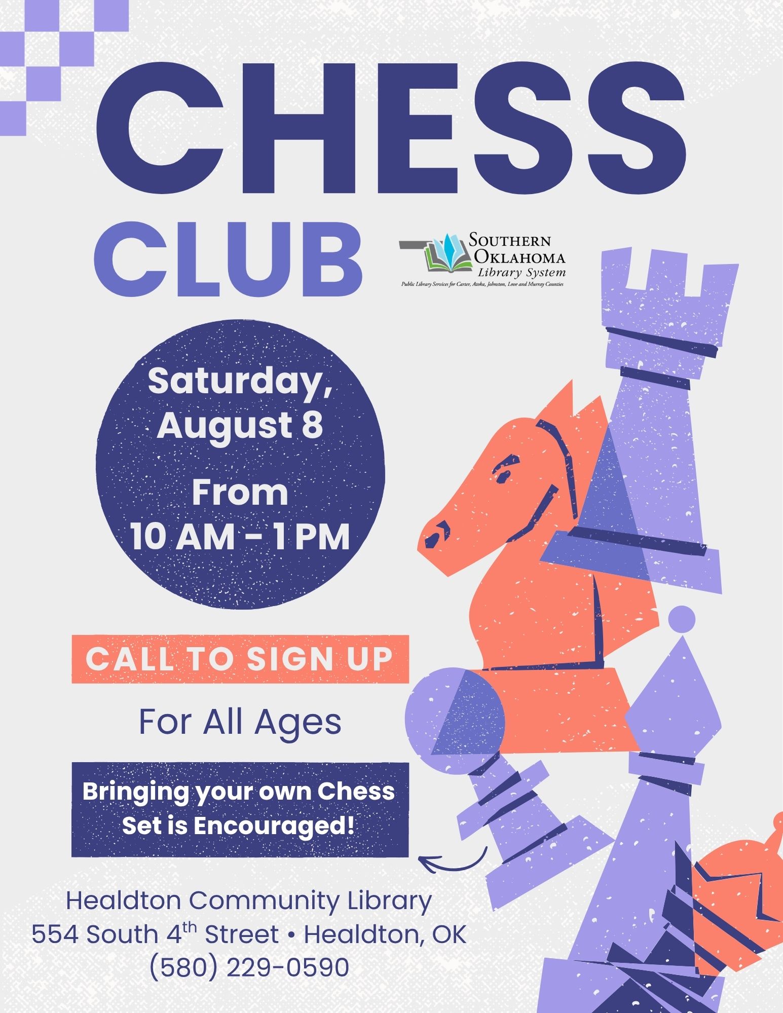 Chess Club Flyer HCL 2026