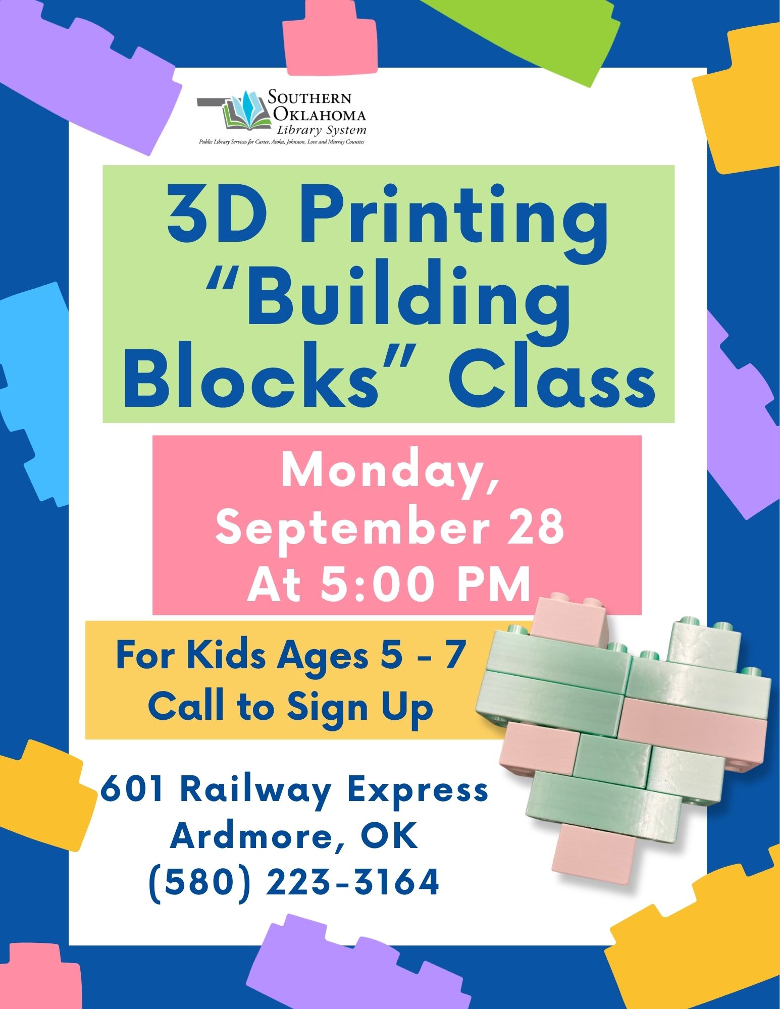 3D Printing Building Blocks Class CPL Flyer SEPT 2026