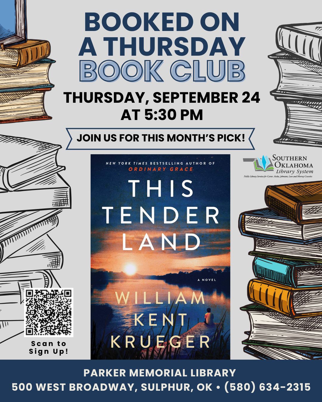 Book Club This Tender Land PML Flyer 2026