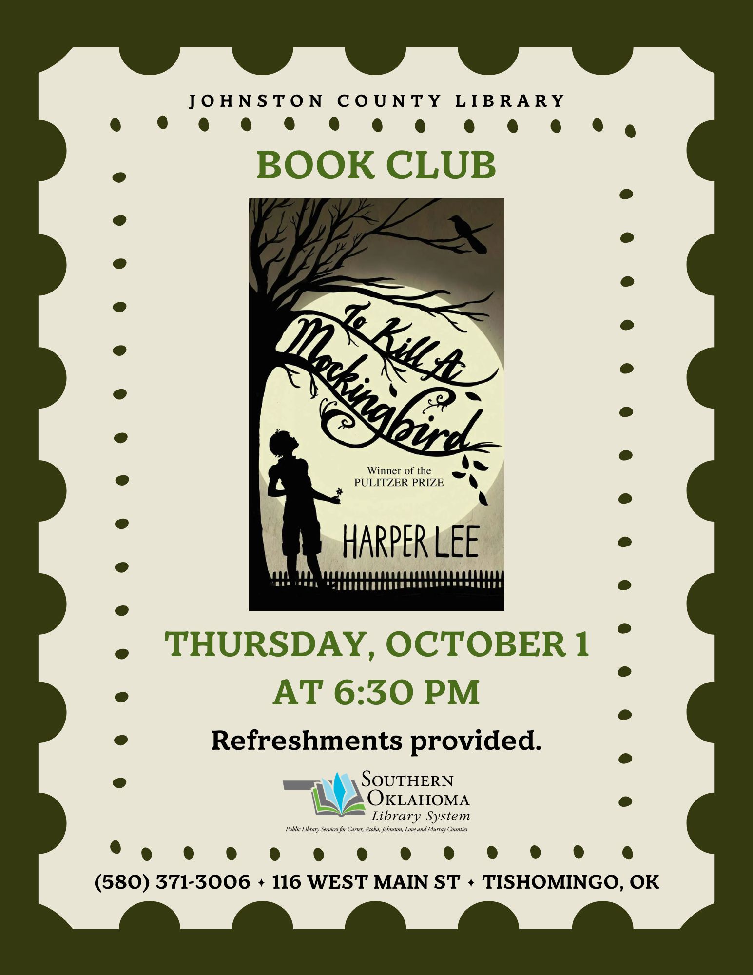 To kill a Mockingbird Book Club JCL 2026