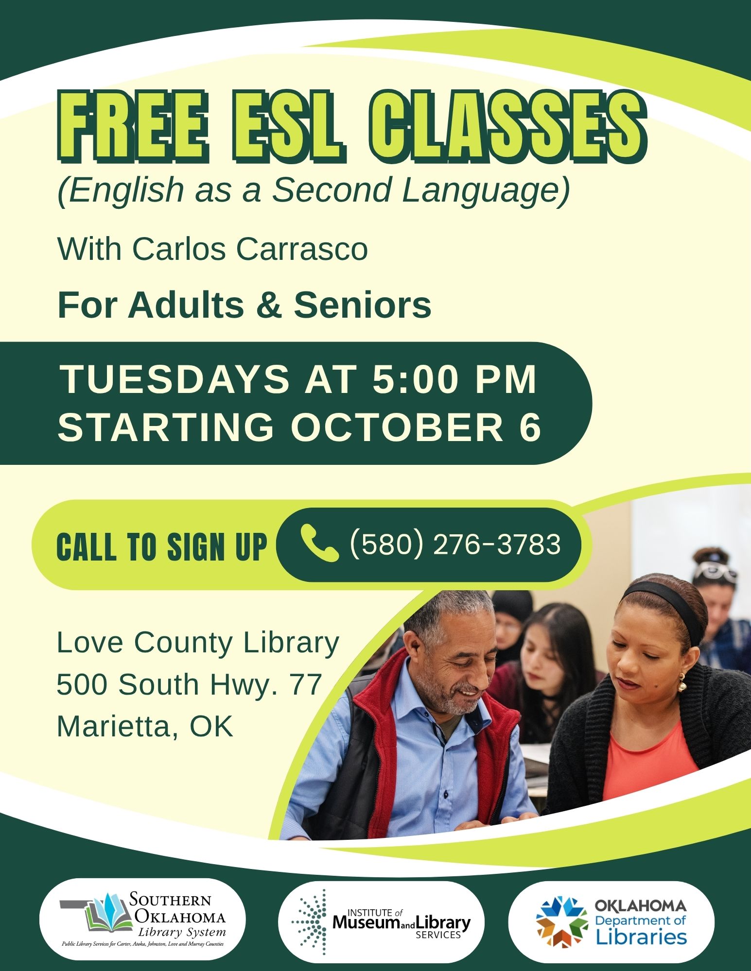 ESL Classes LCL Flyer Oct 2026