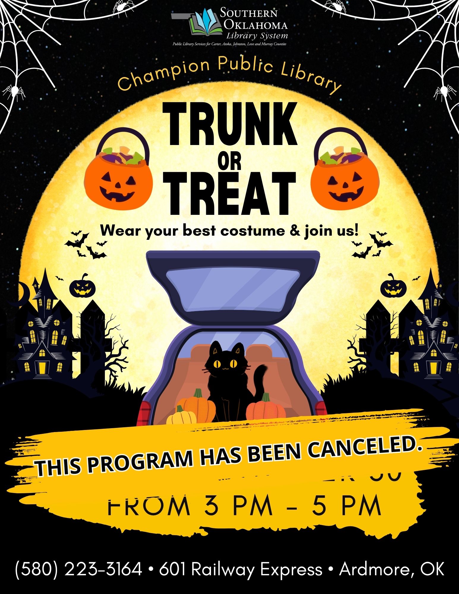Canceled Trunk or treat 2026 PR Flyer