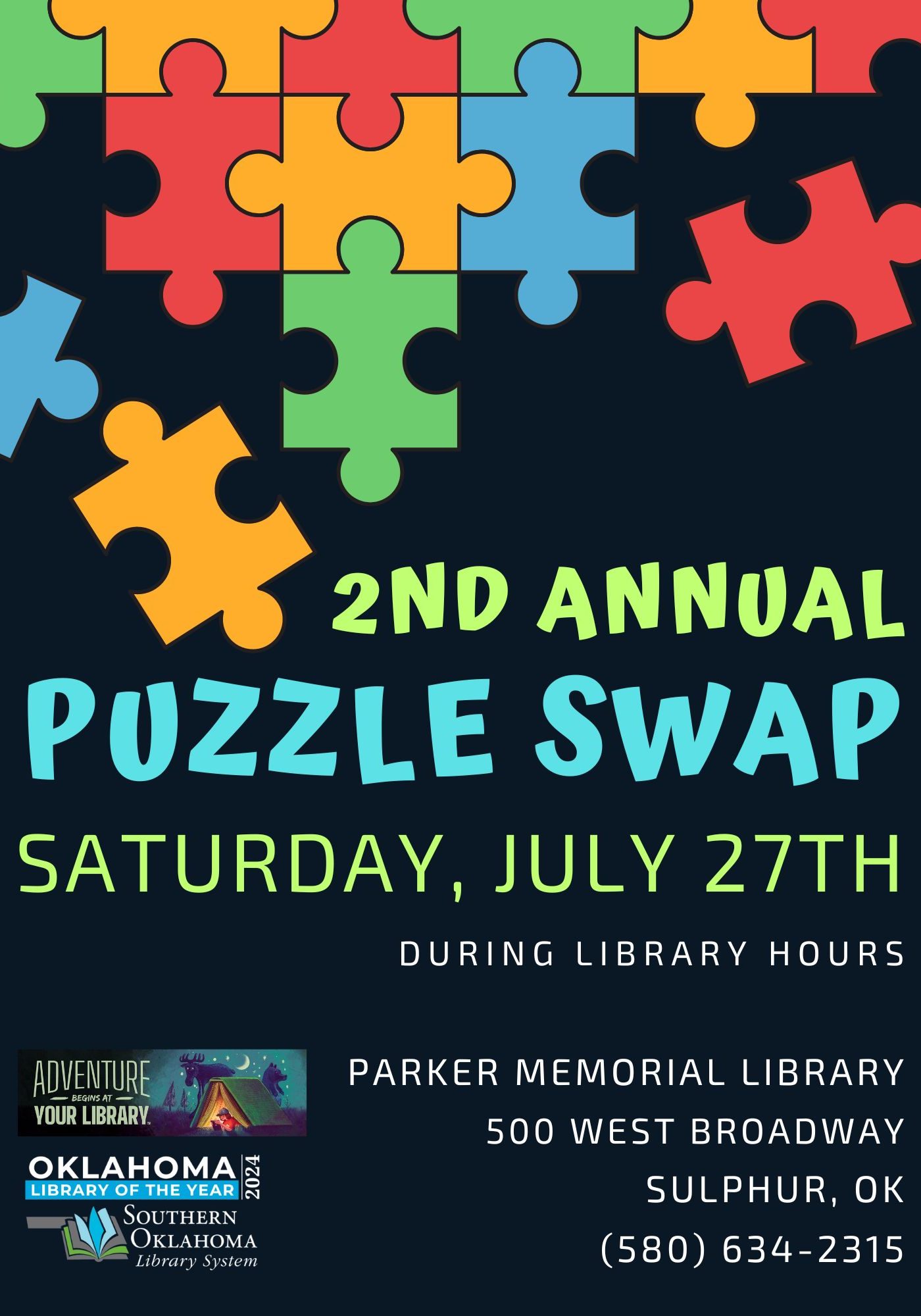 2nd Annual Puzzle Swap PML Flyer SRP 2024